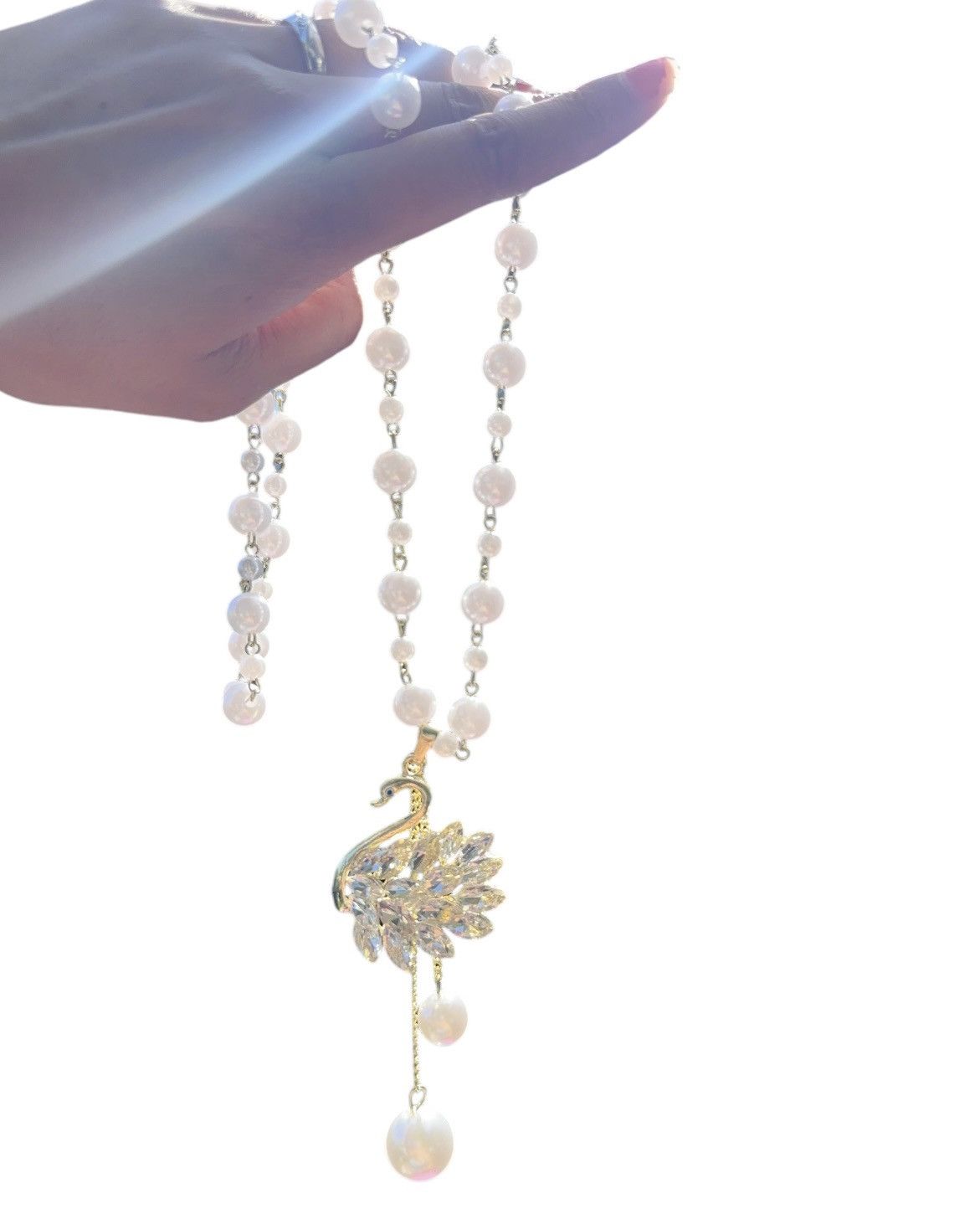 Anne Klein Anne Klein gold tone Y-drop long pearl necklace diamonds Size ONE SIZE - 1 Thumbnail