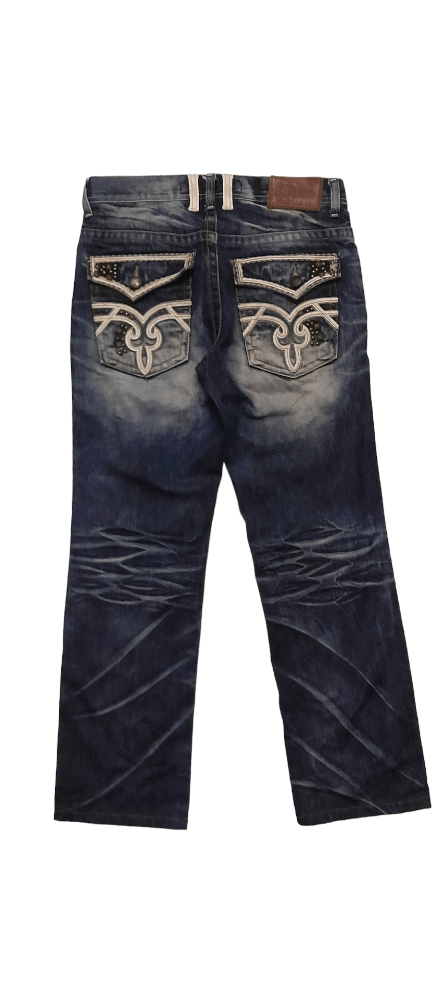 Japanese Brand CLOUD 72 Japan Disstressed Art Denim (S185) waist 33 Size US 33 - 1 Thumbnail