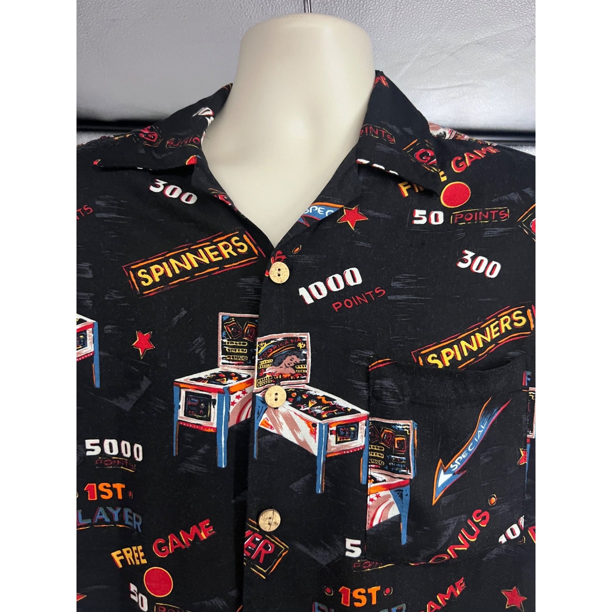 Kennington Ltd. Kennington Black Vintage Gamer Pin Up Girl Button Up Shirt Size US S / EU 44-46 / 1 - 4 Thumbnail