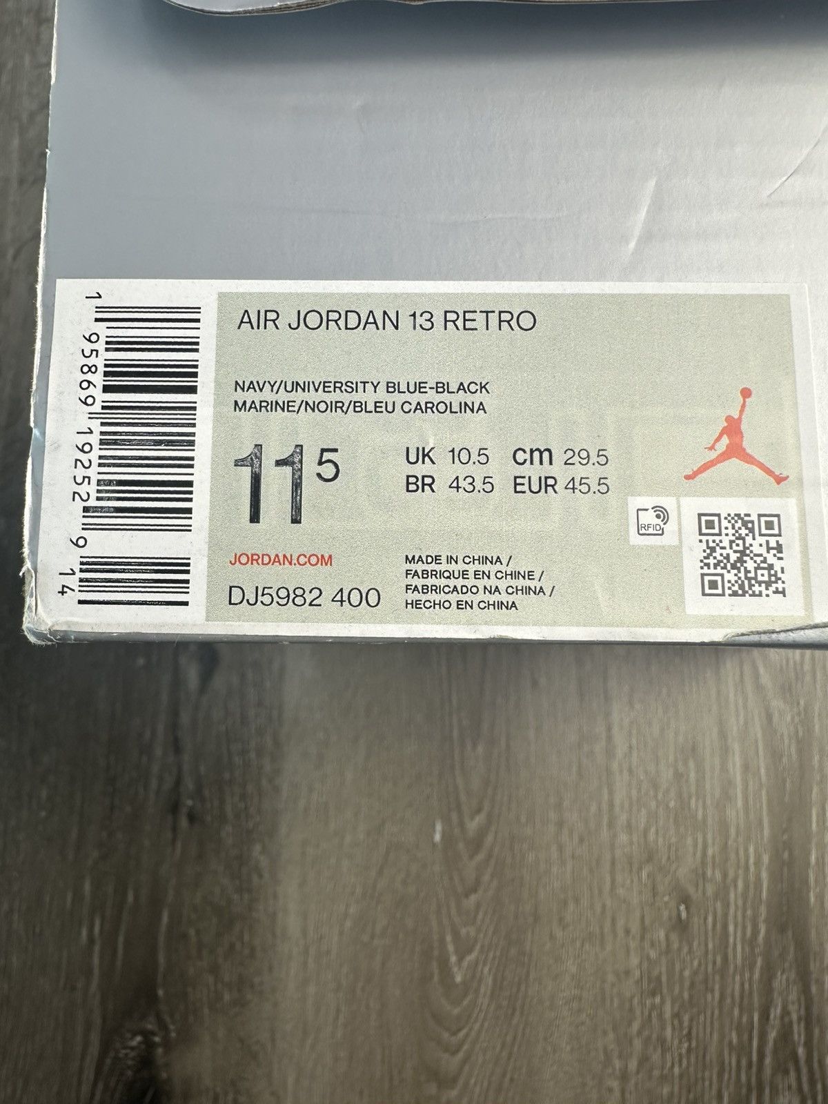 Jordan Brand Air Jordan 13 “Brave Blue” **PRE-OWNED** Size US 11.5 / EU 44-45 - 8 Thumbnail
