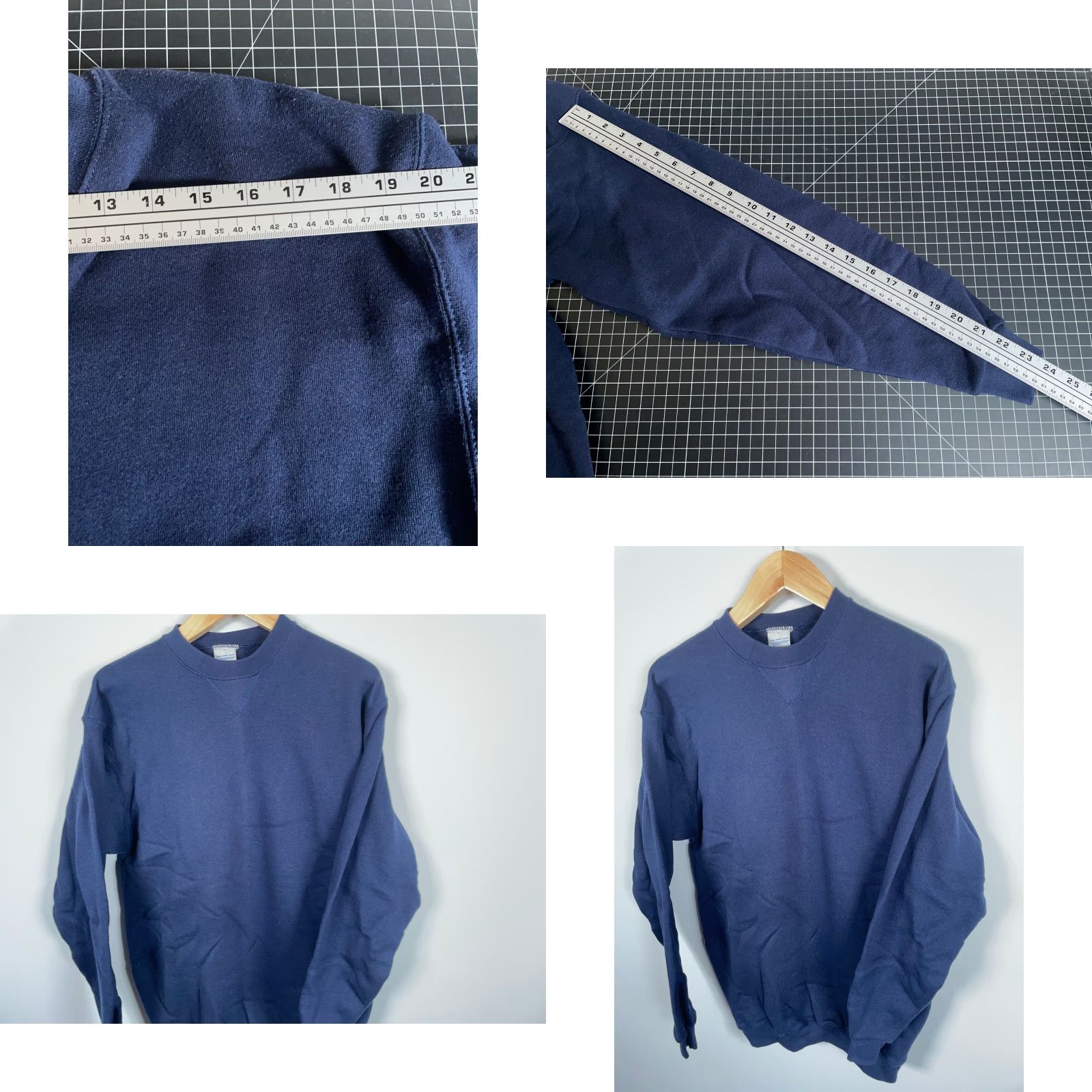 Vintage VINTAGE Discus Athletic Sweatshirt Shirt | Dark Blue | 90s Sun Faded Crewneck Mens Large Tall LT | Cotton-Blend Fleece Pullover Size US L / EU 52-54 / 3 - 8 Thumbnail