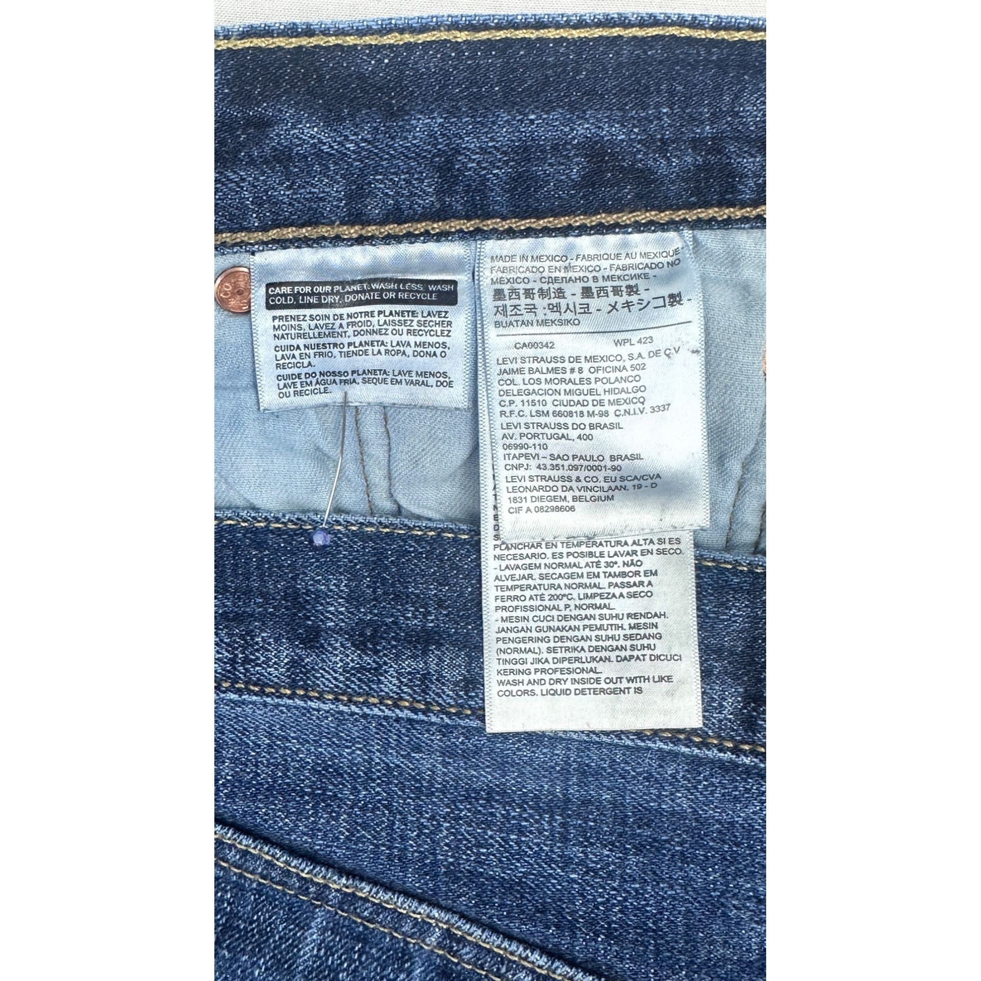 Levi's Levis 501 Jeans Mens W34 L32 Original Blue Denim Straight Fi Size US 34 / EU 50 - 8 Thumbnail