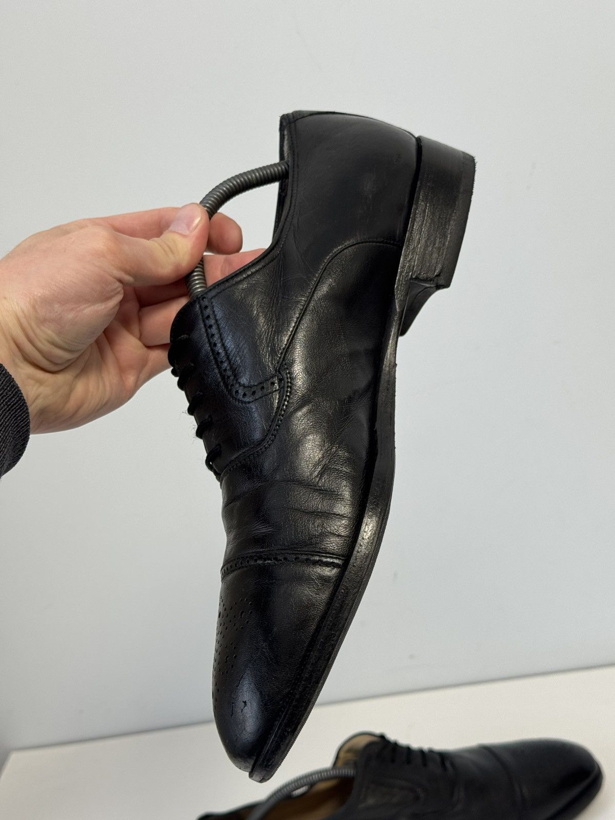 Bally Bally Orlando Men’s Black Leather Brogue Shoes Luxury Shoes Size US 11.5 / EU 44-45 - 9 Thumbnail