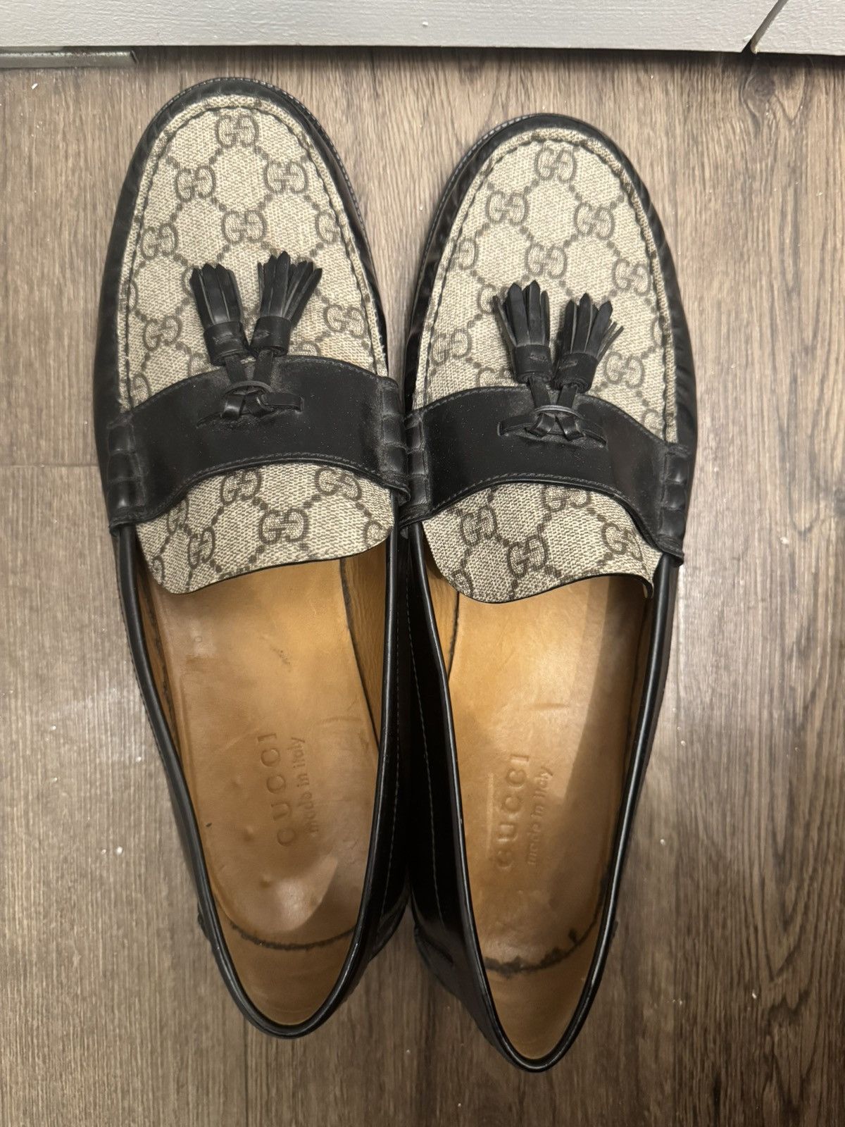Gucci Gucci GG Supreme Canvas Tassel Loafers Size US 13 / EU 46 - 1 Thumbnail