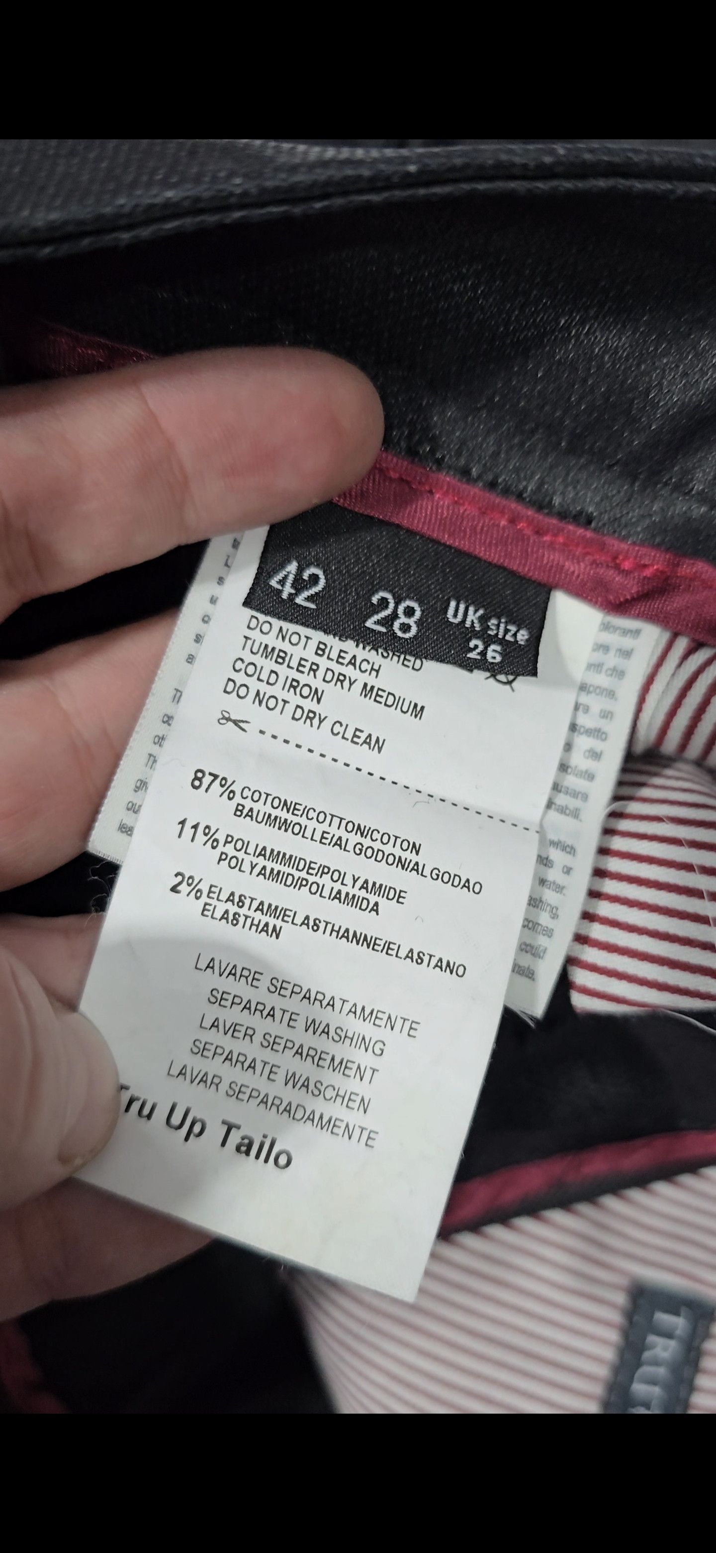 Trussardi TRUSSARDI pants women NERO ZOLFO color Size 28" / US 6 / IT 42 - 3 Thumbnail