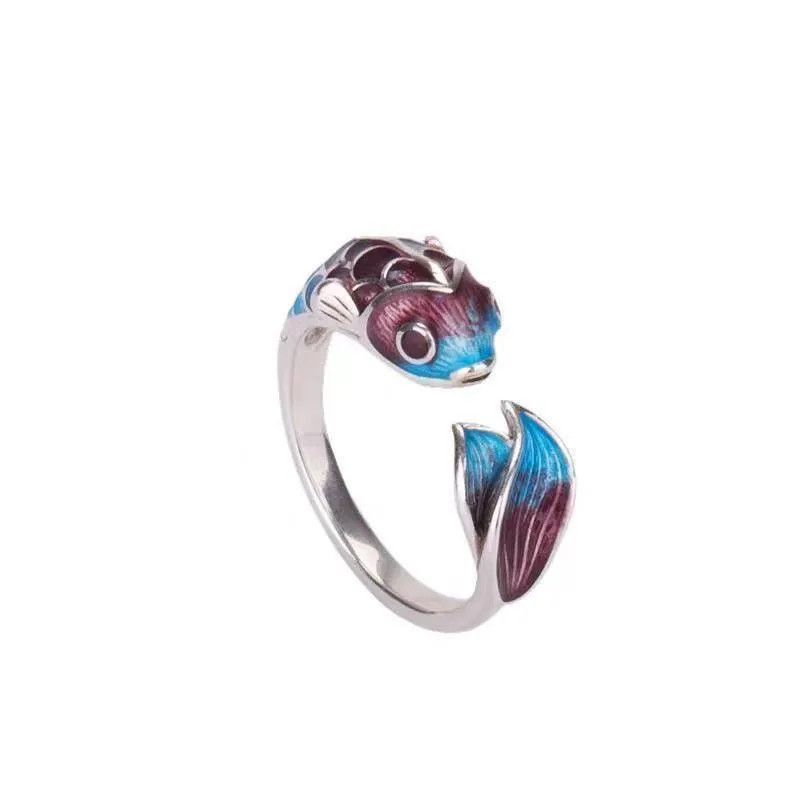 Other Vintage Lucky Koi Fish Cyprinoid Open Ring Size ONE SIZE - 3 Thumbnail