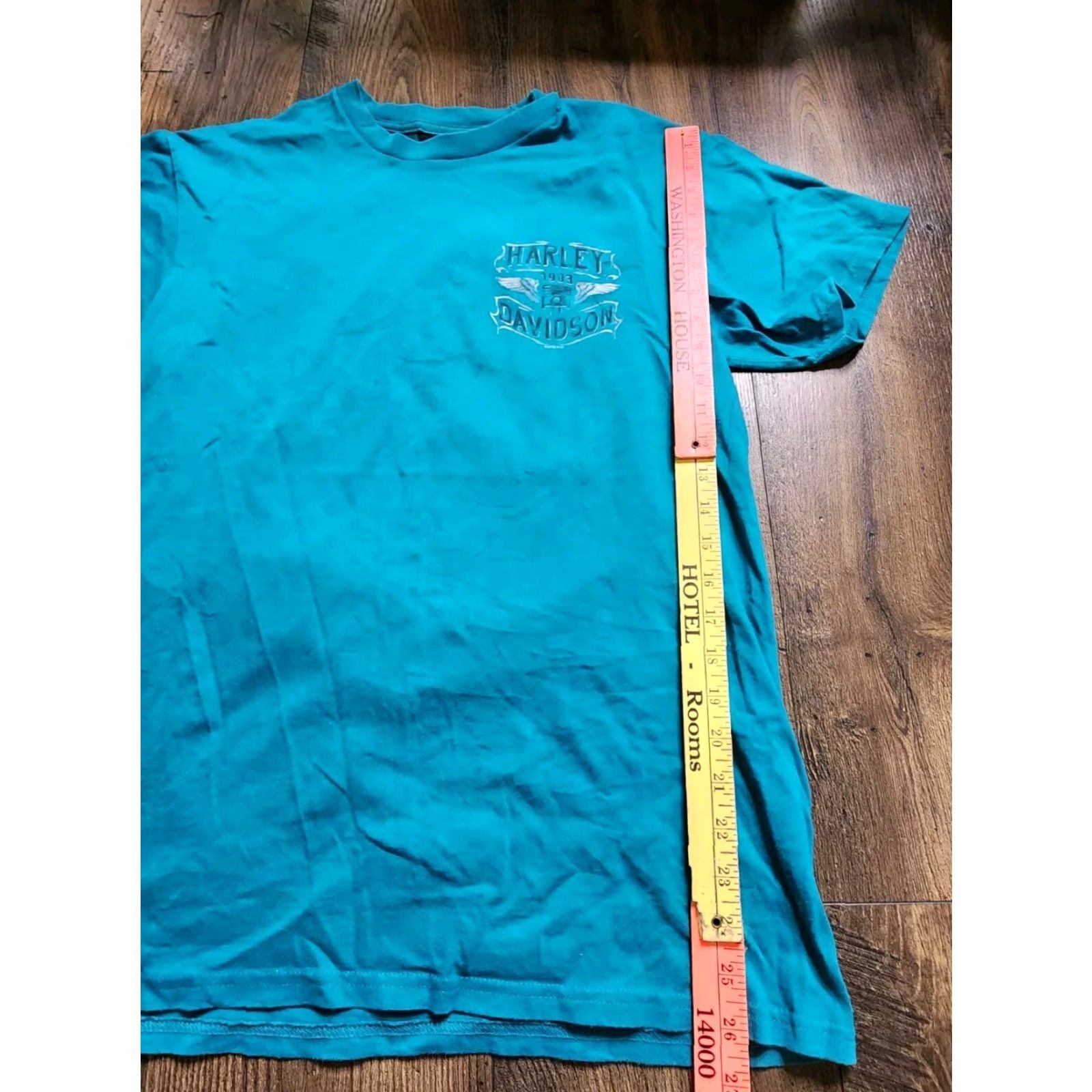 Harley Davidson Harley Davidson Motorcycle T-Shirt Mens M Blue Double-Sided Short Sleeve Crew Neck Size US M / EU 48-50 / 2 - 4 Thumbnail
