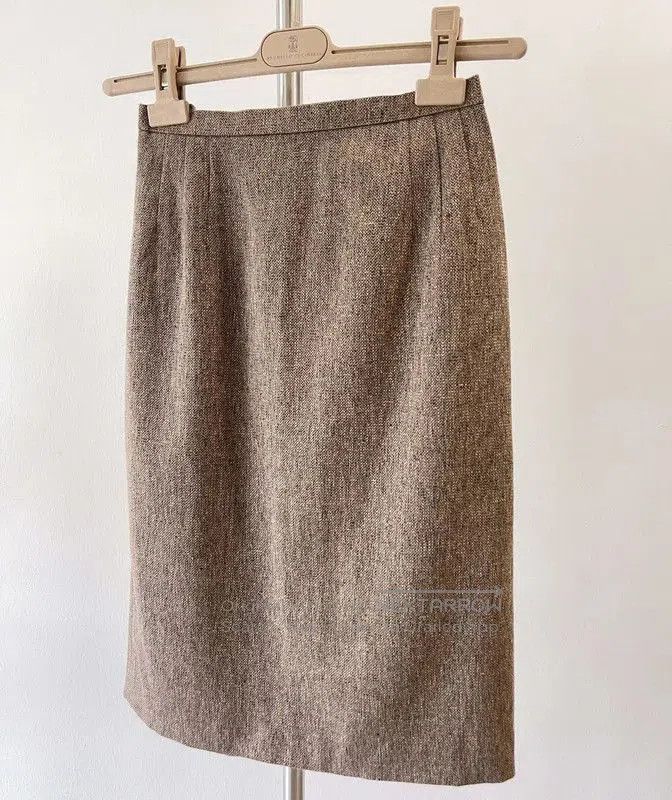 Lanvin LANVIN Brown Cotton Blend Short Skirt . Size 23" - 2 Thumbnail