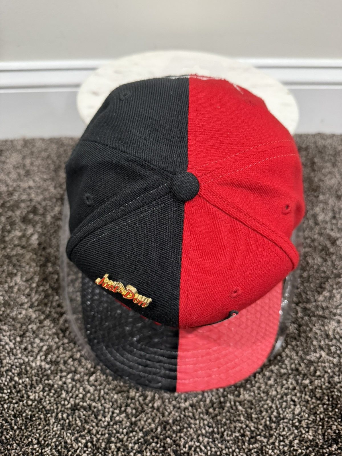 Just Don × Mitchell & Ness Just Don x Mitchell & Ness Chicago Bulls Split Red/Black Hat Size ONE SIZE - 5 Thumbnail