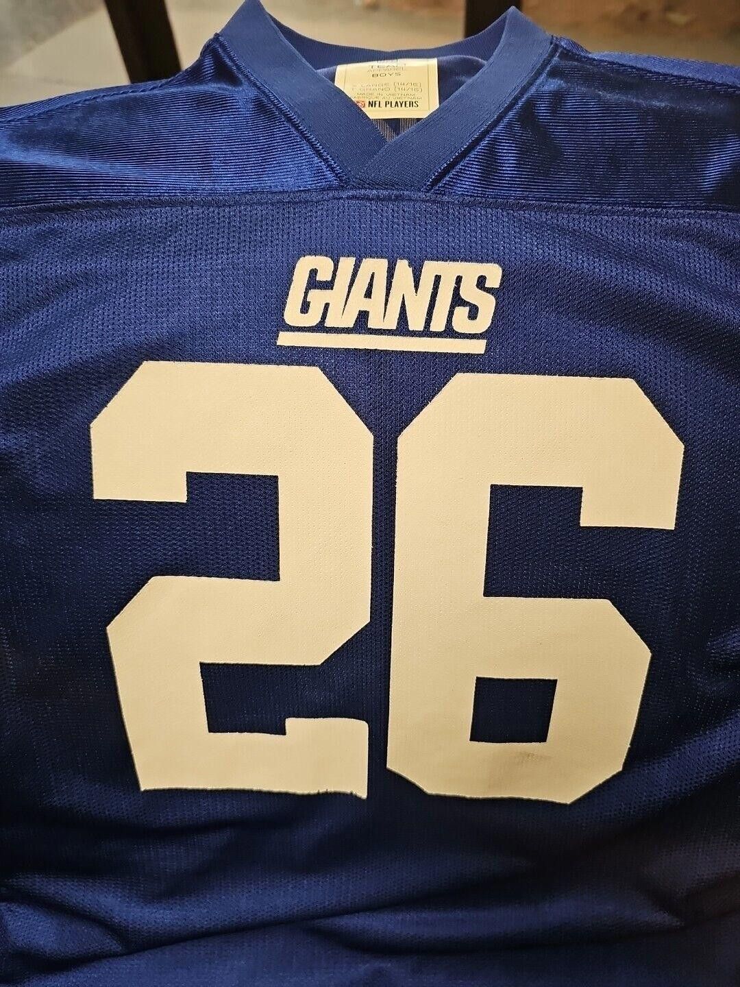 Designer NFL NY Giants Youth Boys Jersey Saquon Barkley Size 16-18 Size ONE SIZE - 3 Thumbnail