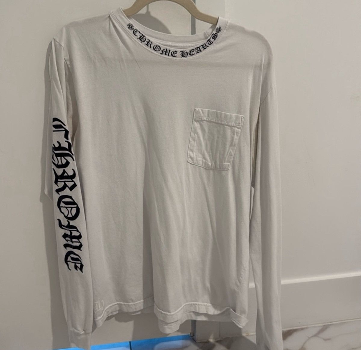 Chrome Hearts Chrome Hearts scripted Neck Script Logo Long Sleeve Tee Size US L / EU 52-54 / 3 - 1 Thumbnail
