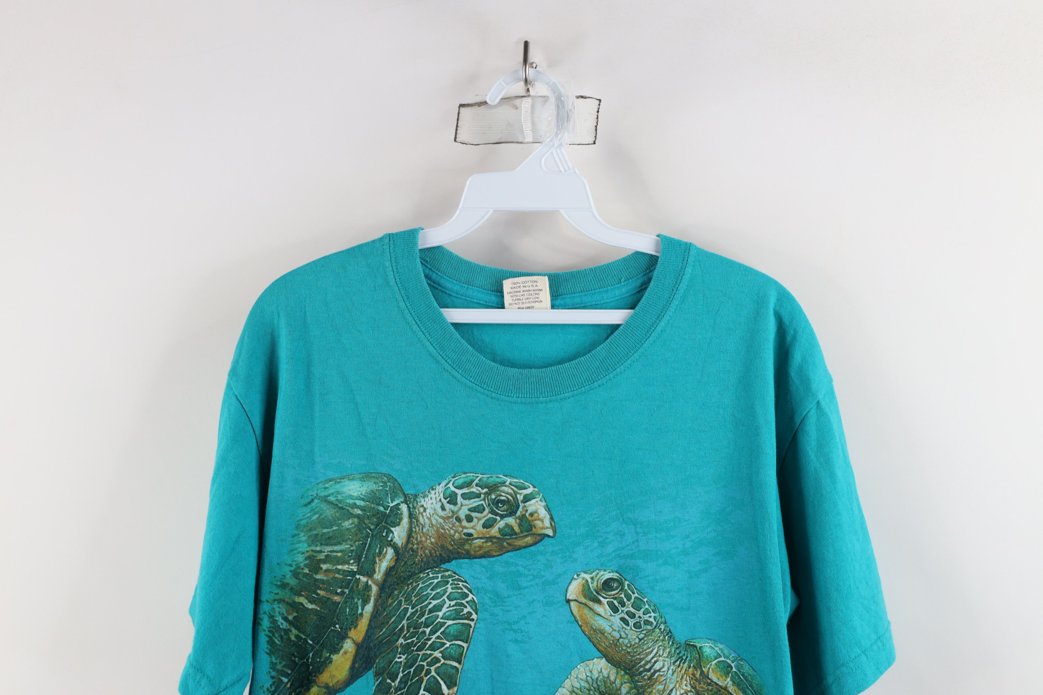 Vintage Vintage Y2K 2000 Streetwear Sea Turtle T-Shirt Blue USA Size US M / EU 48-50 / 2 - 2 Thumbnail
