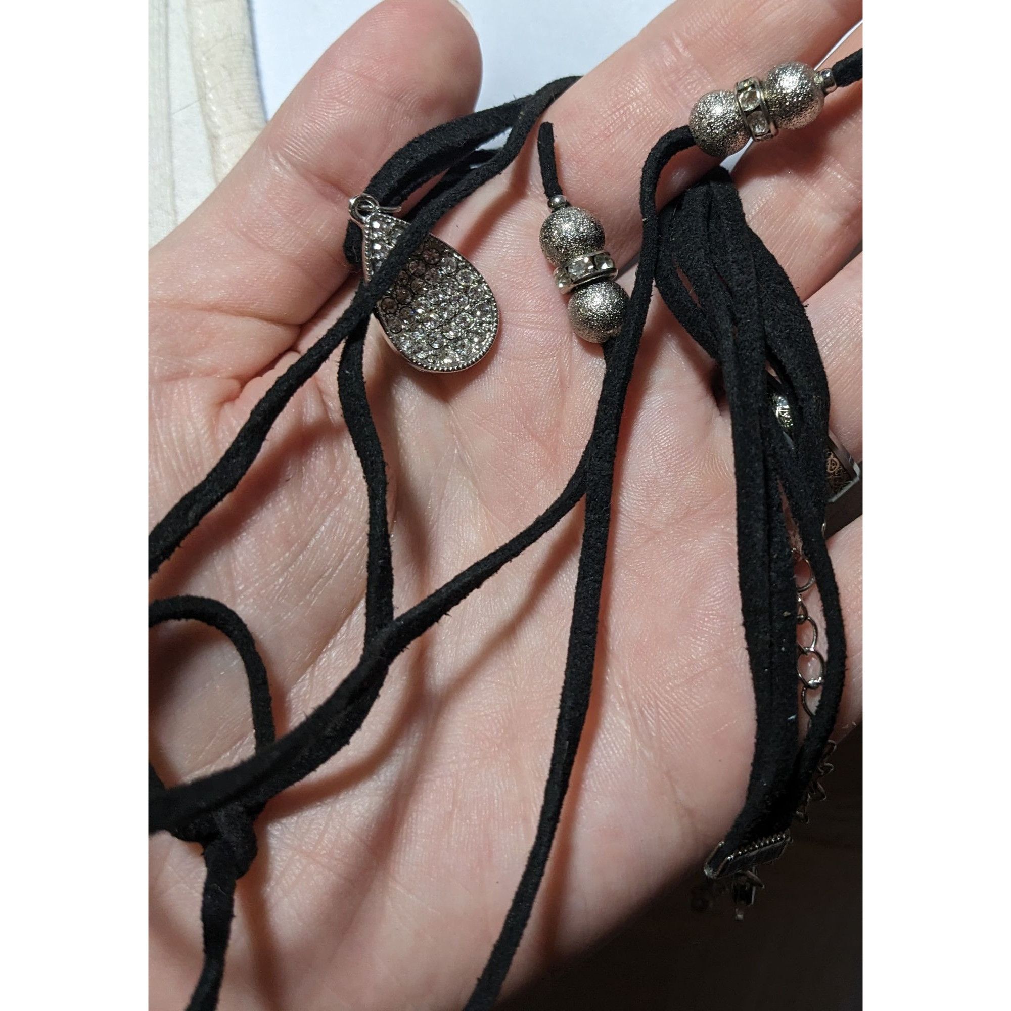 Other Whimsigoth Black Beaded Choker/Lariat Necklace Size ONE SIZE - 4 Thumbnail