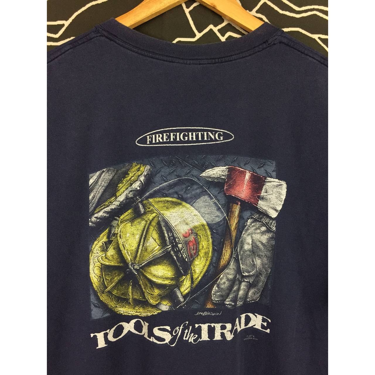 Gildan × Vintage Vtg Y2K Firefighting Tools Of The Trade Firefighter Tee Size US XL / EU 56 / 4 - 3 Thumbnail
