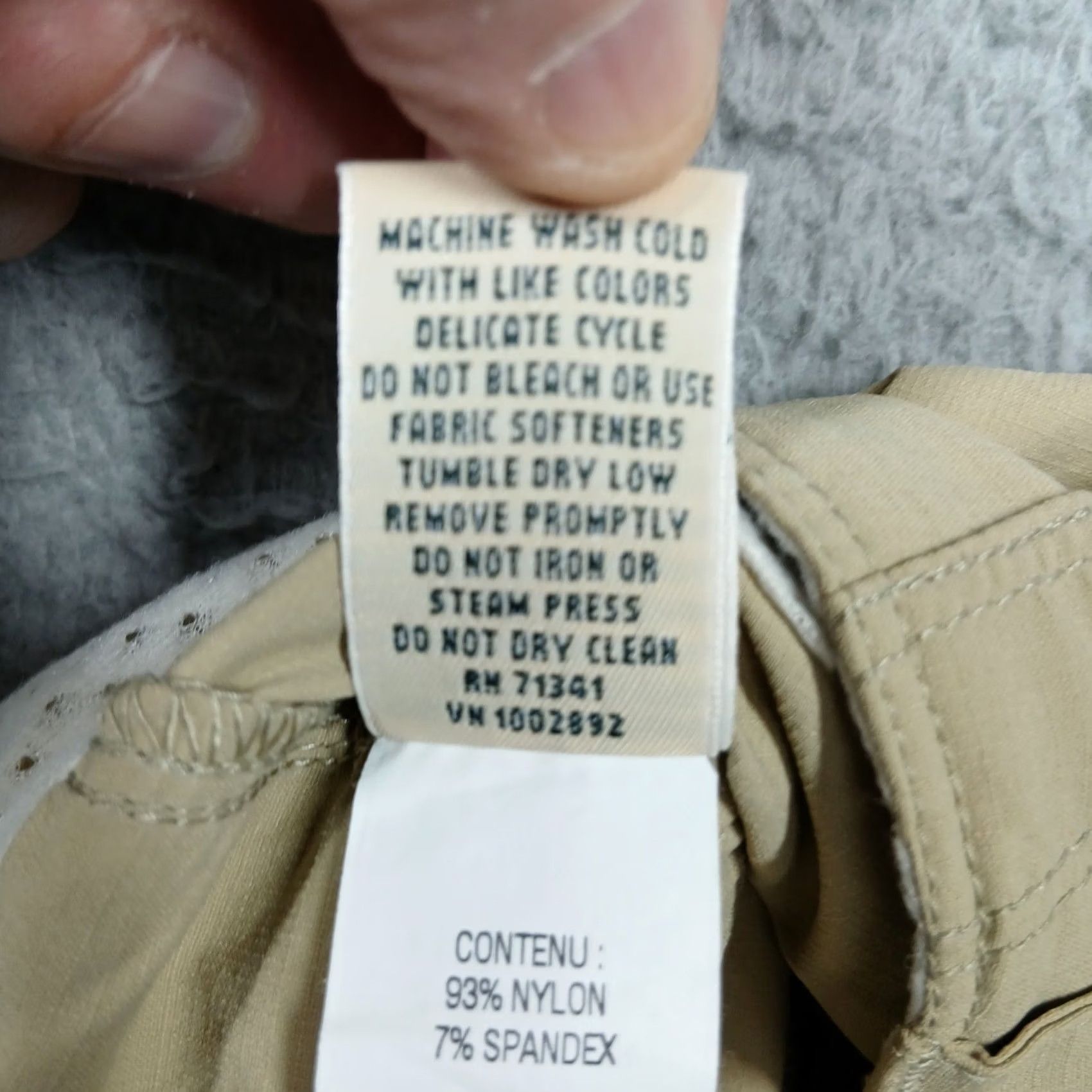 Vintage VINTAGE L.L.Bean Women's Shorts Size 20 Beige Nylon Spandex Hiking Outdoor Adventure Size 42" / US 20 - 5 Thumbnail