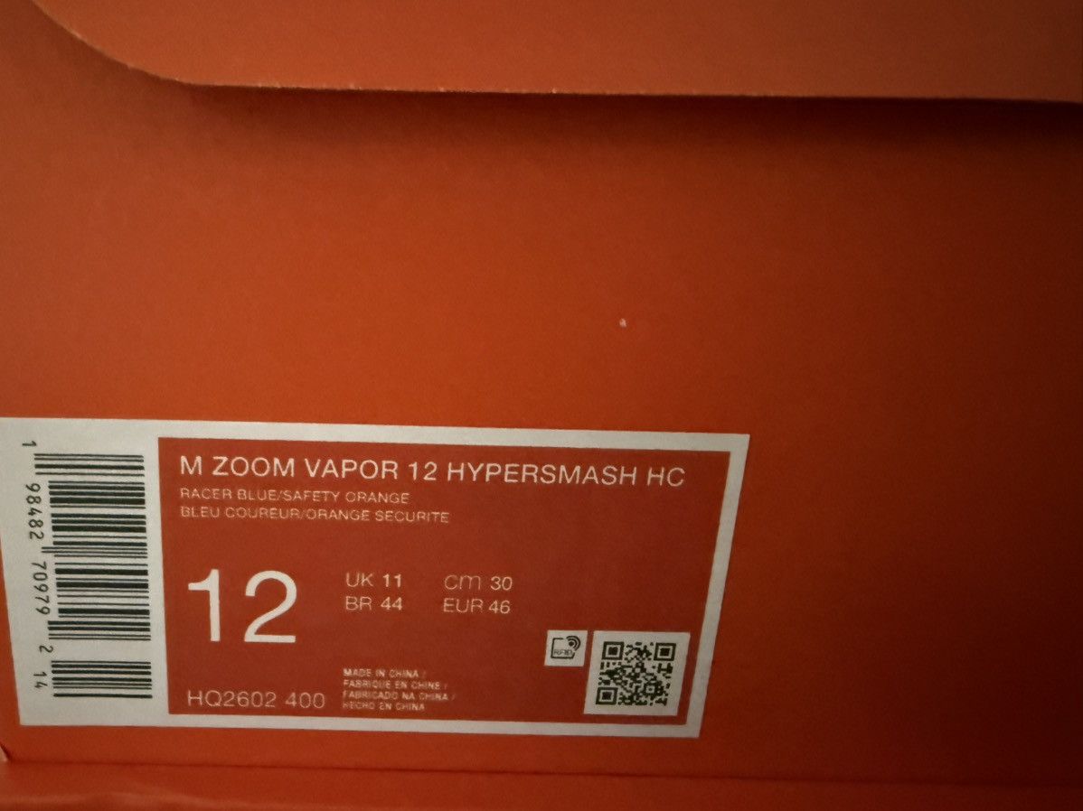 Nike Nike Vapor 12 Hypersmash Racer Blue/Safety Orange Size 12 Size US 12 / EU 45 - 12 Thumbnail