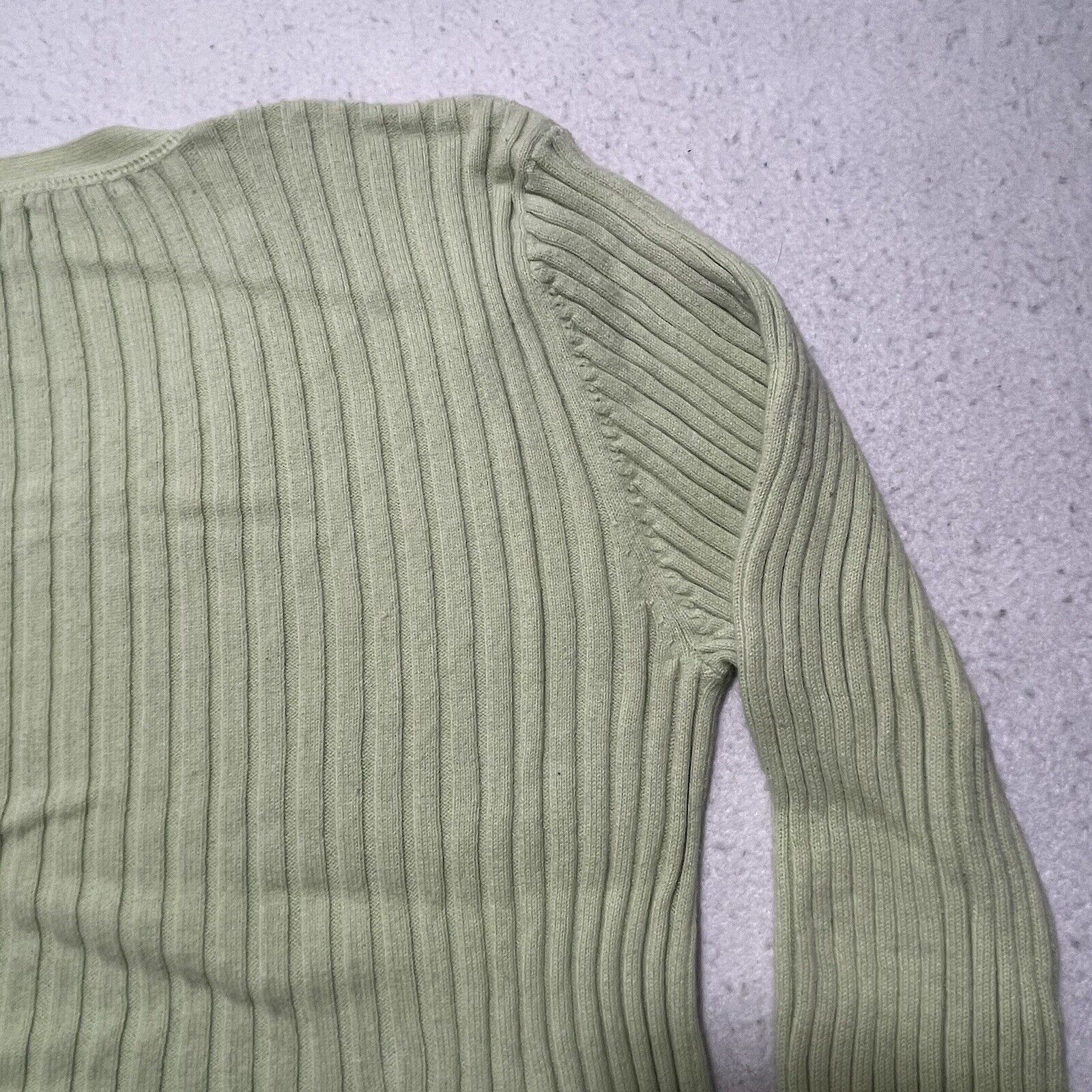 Tommy Hilfiger Tommy Hilfiger V-Neck Pullover Green Sweater Zipper Side Size L / US 10 / IT 46 - 9 Thumbnail