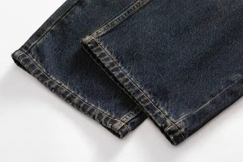 VIBE Men's loose all-match distressed gradient washed jeans Size US 32 / EU 48 - 6 Thumbnail