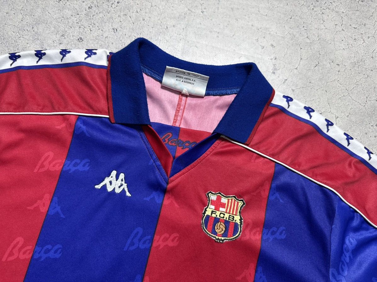 Kappa Kappa FC Barcelona 1992/1995 Vintage Soccer Jersey Rivaldo Size US XL / EU 56 / 4 - 4 Thumbnail