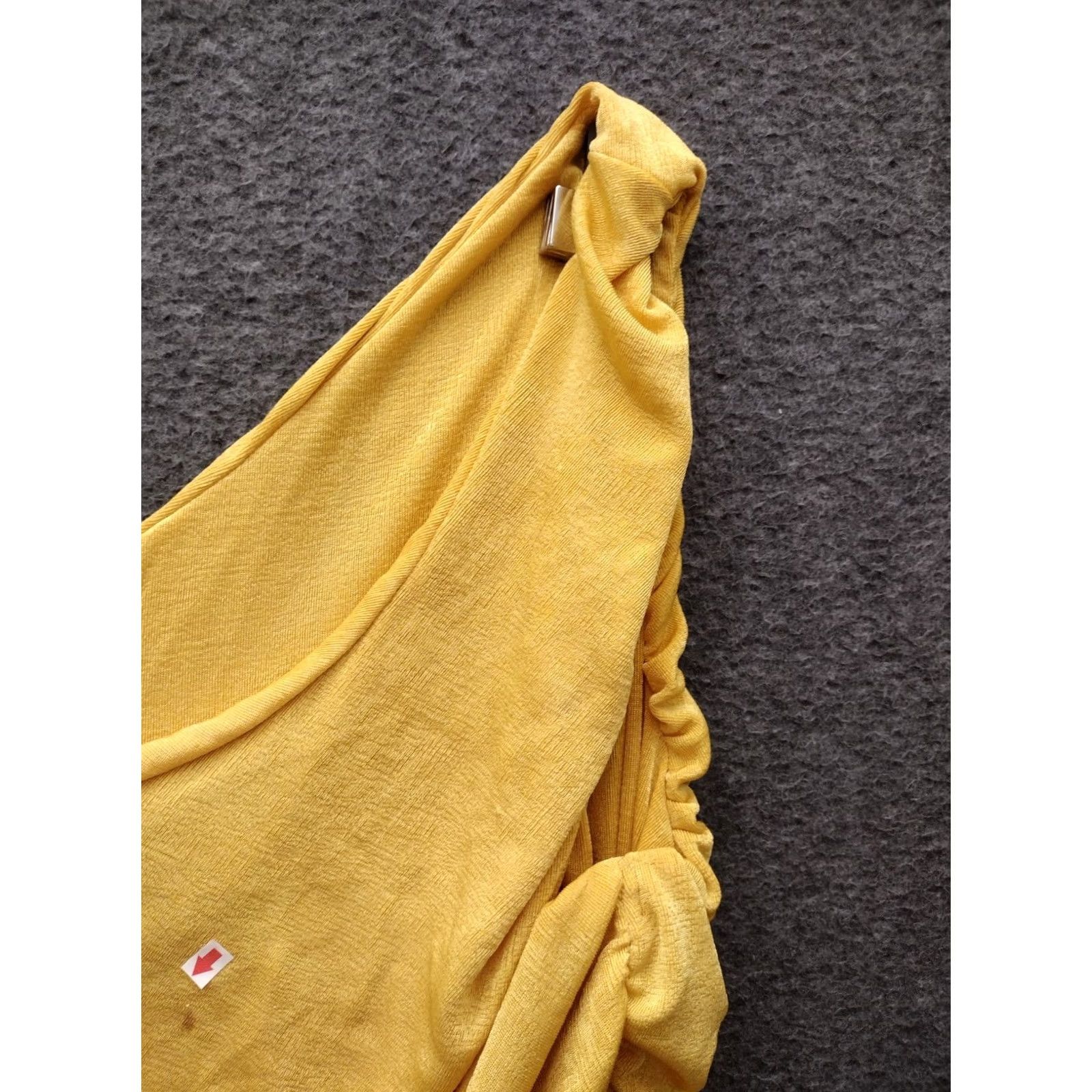 Vintage Nike One Shoulder Bodycon Midi Maxi Dress Womens Yellow S Size S / US 4 / IT 40 - 3 Thumbnail