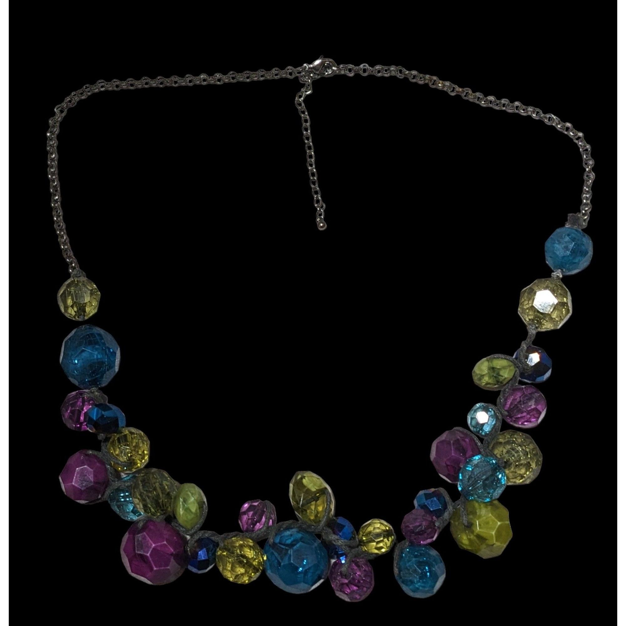 Other Chunky Cool Tone Rainbow Beaded Necklace Size ONE SIZE - 1 Thumbnail