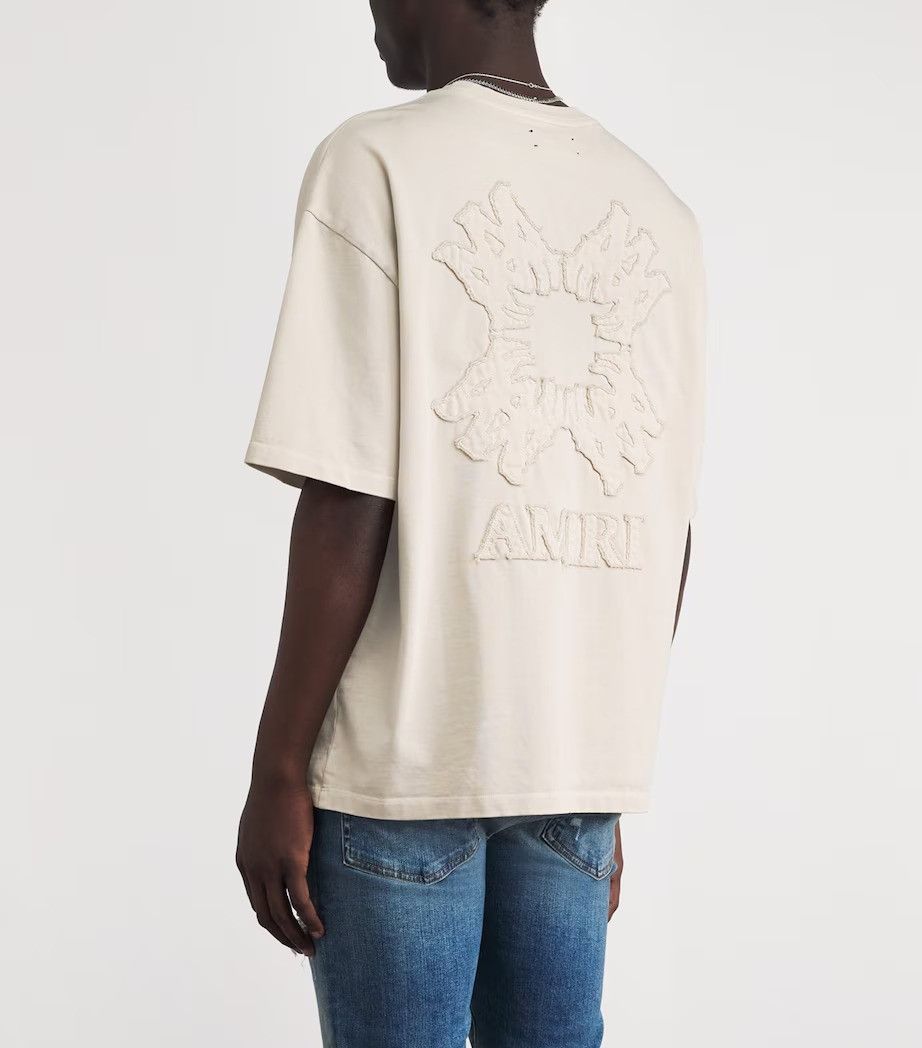 Amiri os11x0526 MA Quad Oversized T-Shirt in Ivory Size US M / EU 48-50 / 2 - 5 Thumbnail