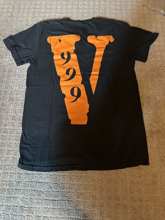 Black and outlet orange vlone shirt