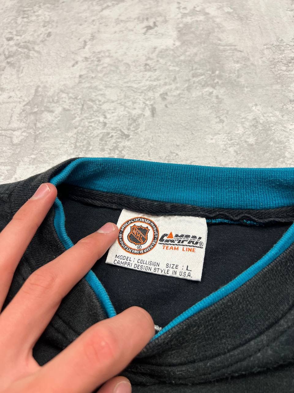 NHL Vintage San Jose Sharks Hockey NHL Sweatshirt Big Logo Size US L / EU 52-54 / 3 - 16 Thumbnail