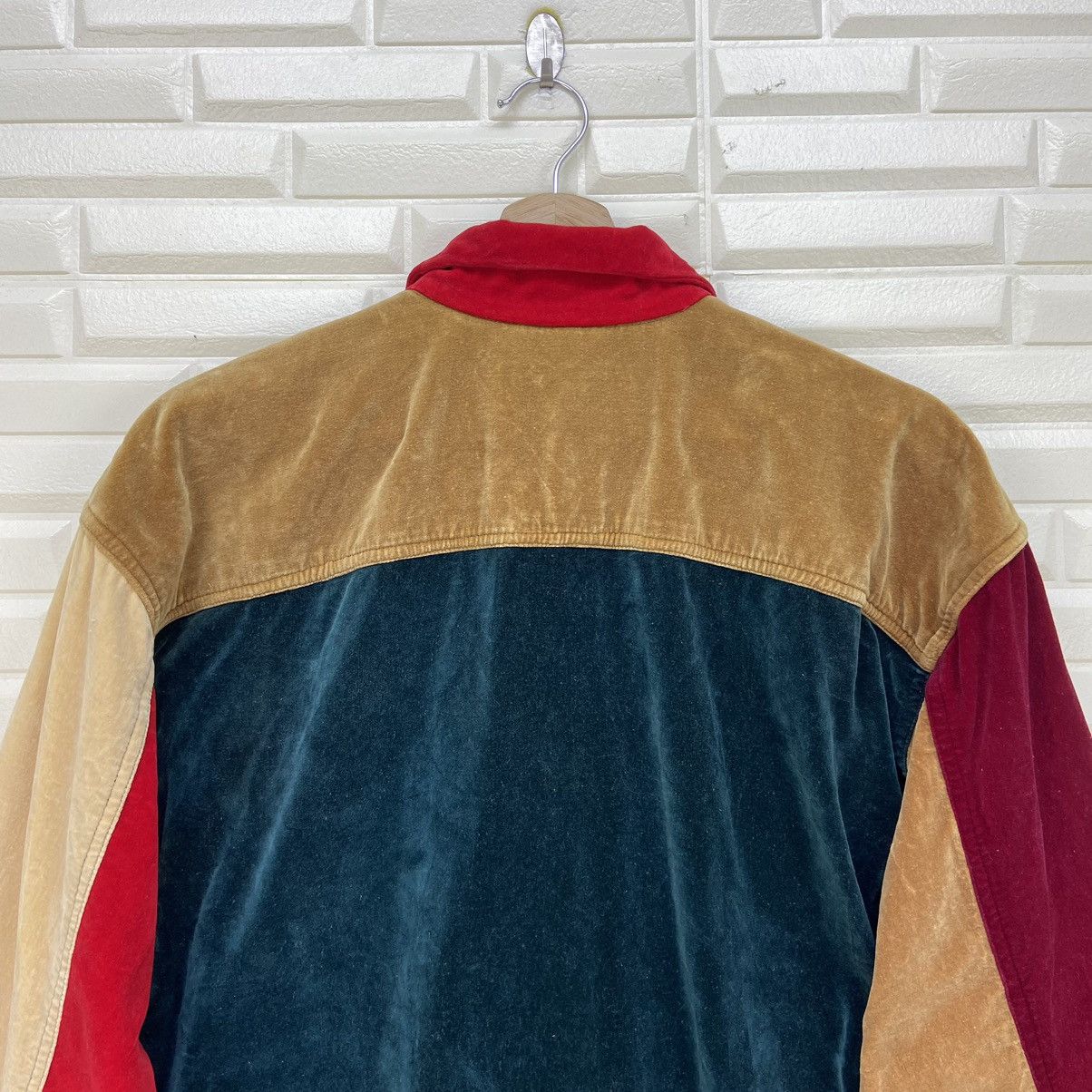 Japanese Brand Japanese Brand Velvet Color Block Loose Shirt Size US S / EU 44-46 / 1 - 8 Thumbnail