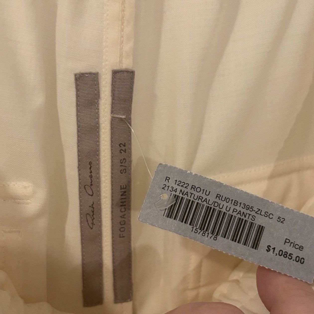 Rick Owens Rick Owens Fogachine Natural Cropped Drawstring Astaires Size US 36 / EU 52 - 11 Thumbnail