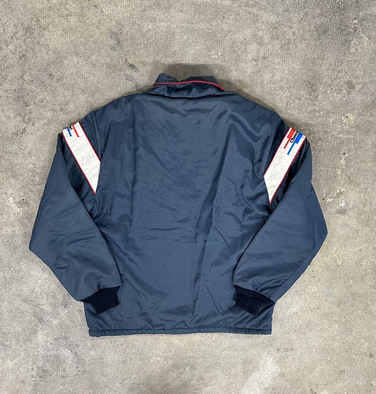 Vintage Vintage 80s Chevrolet Zip Up Quilted Bomber Jacket Size US M / EU 48-50 / 2 - 2 Thumbnail