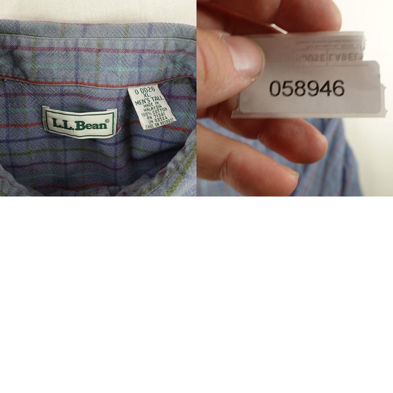 Vintage Vintage L.L. Bean Men's XLT Flannel Shirt Long Sleeve Plaid Cotton Casual Outdoor Size US XL / EU 56 / 4 - 8 Thumbnail