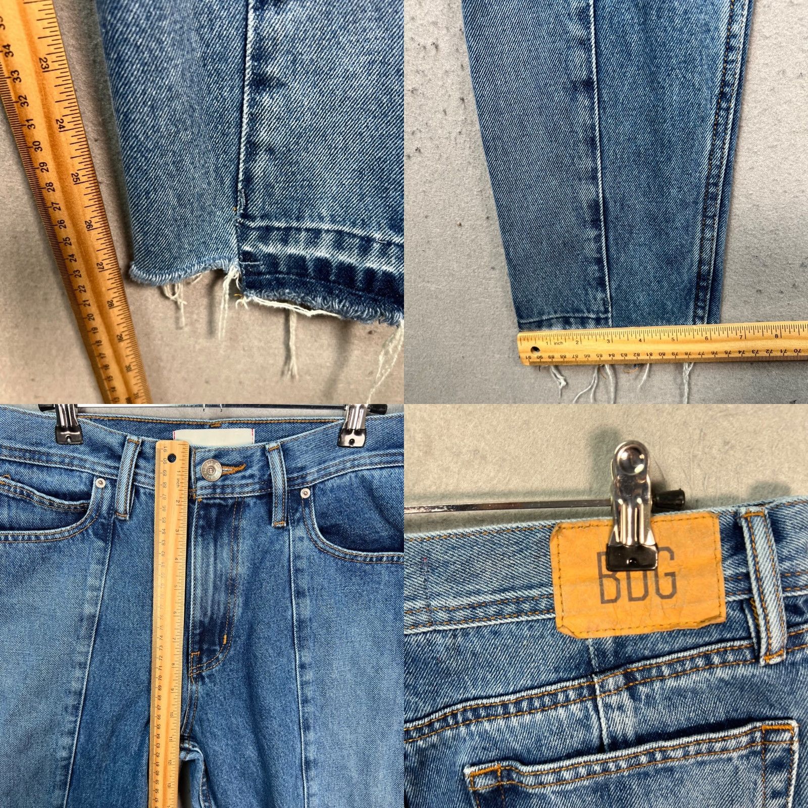 Bdg BDG Jeans Slim Tapered Fit 32 x 29 Blue Denim Regular Waist 5-Pocket Vintage No Womens Denim Rise Mid 10-12 In Blue Jeans BDG Woman 32 29 Size 24" / US 00 / IT 34 - 8 Thumbnail