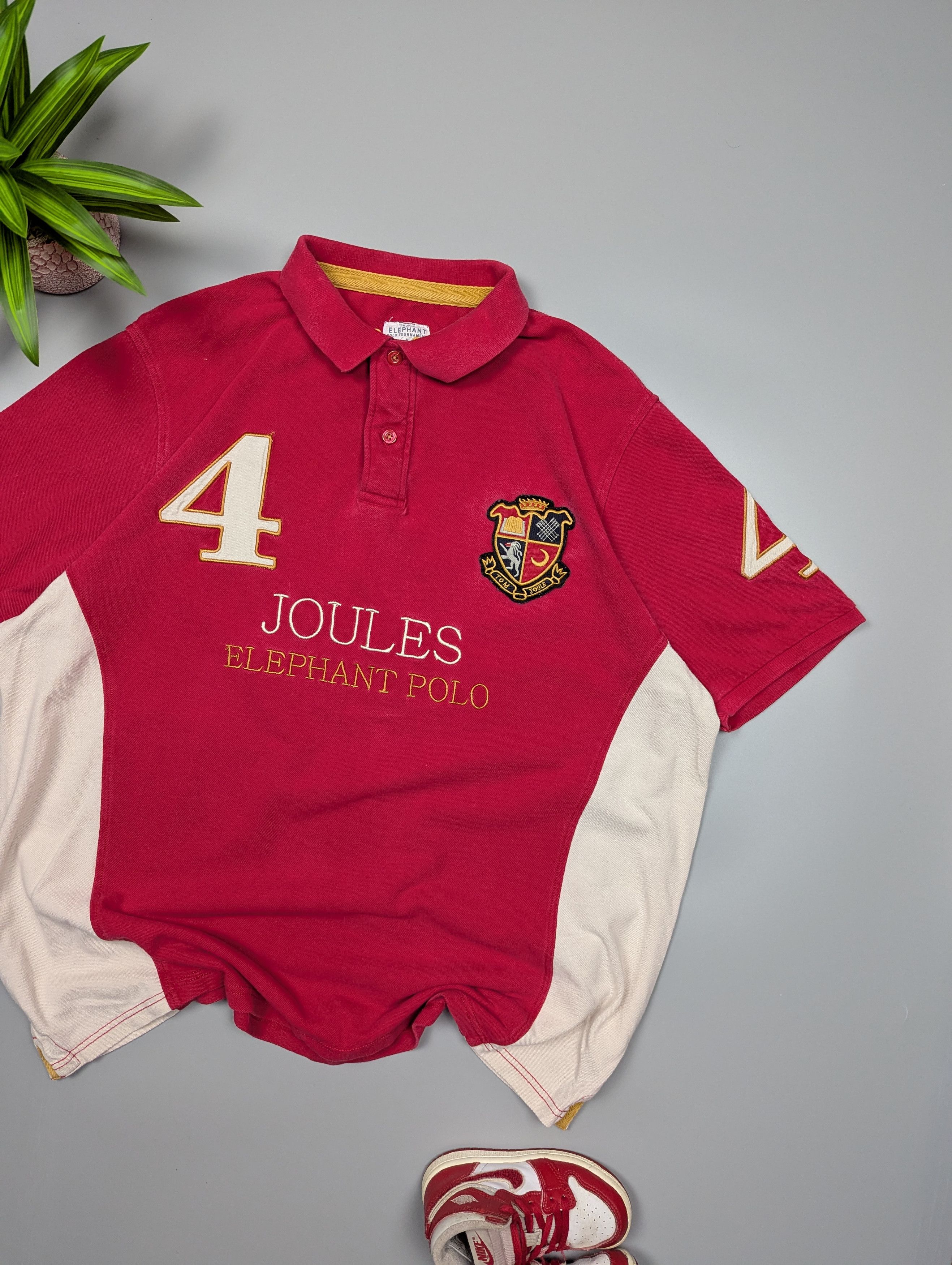 Designer Tom Joule Red Elephant Polo Tournament Cotton Polo Shirt XXL Size US XXL / EU 58 / 5 - 3 Thumbnail