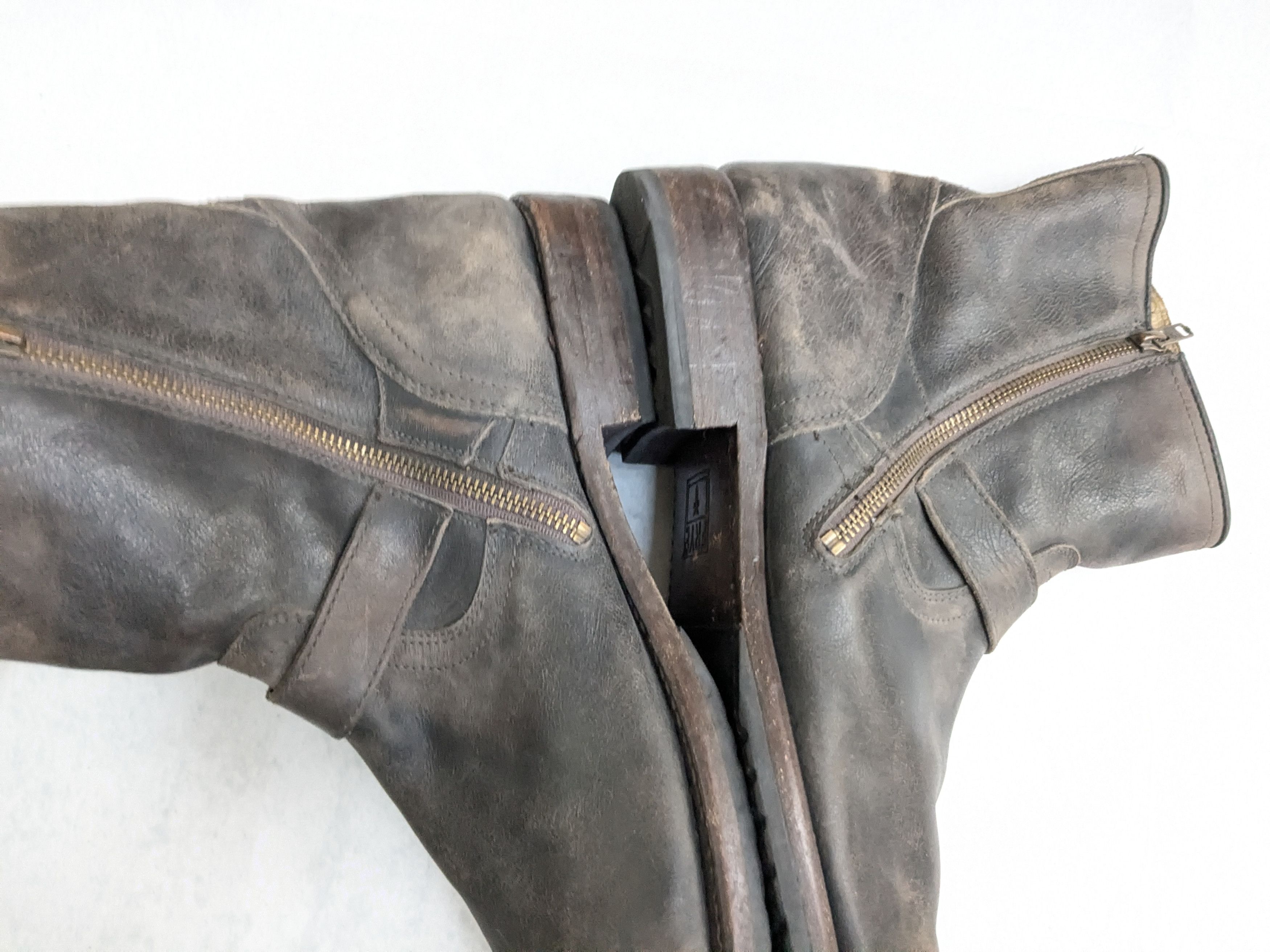 Frye Frye Engineer Boots Brown Leather 12 D Motorcycle Biker Size US 12 / EU 45 - 11 Thumbnail