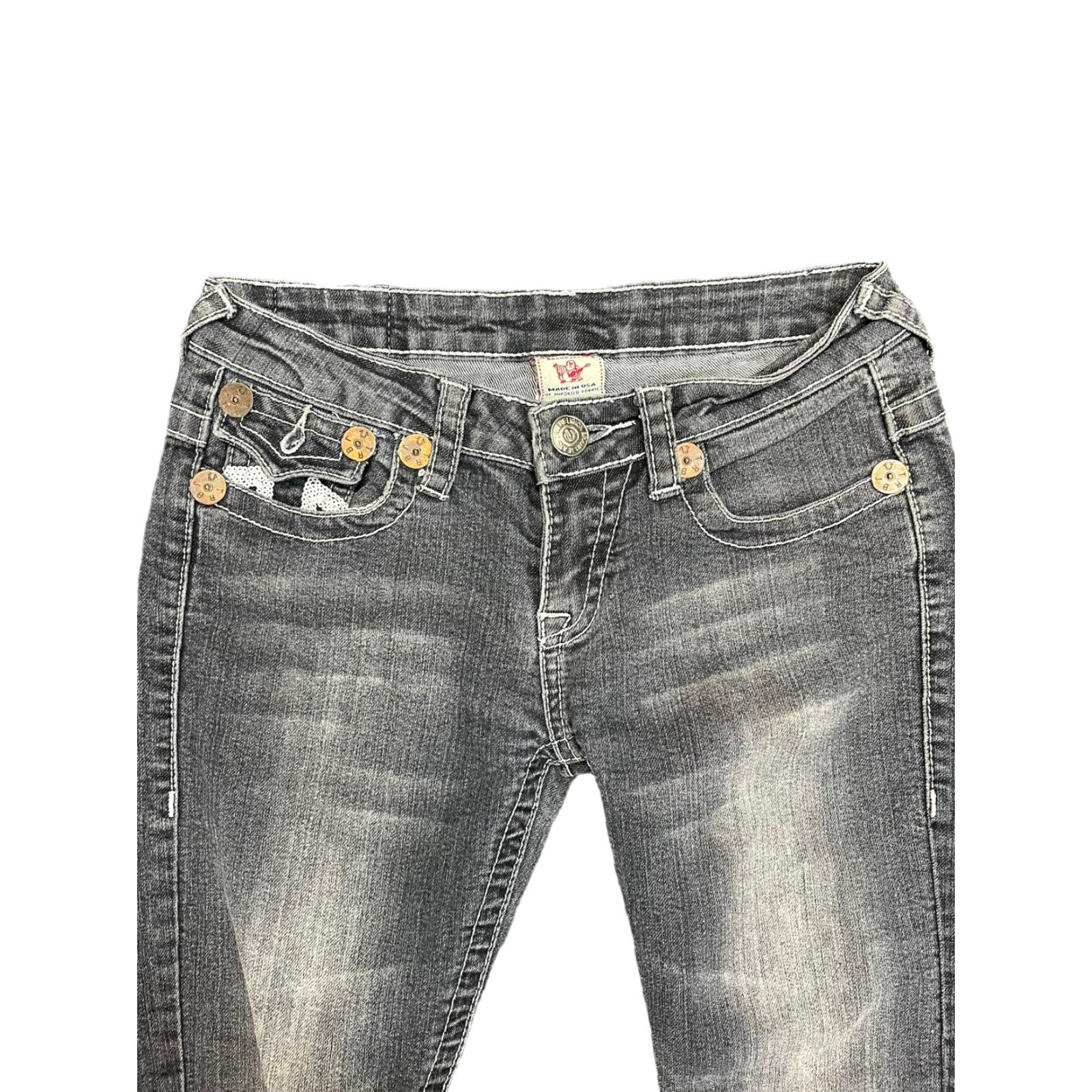 True Religion True Religion Jeans Joey Super T World Tour Distressed USA 26x33 Denim Straight Mens Jeans Blue Jean 100% Cotton Size US 26 / EU 42 - 2 Thumbnail