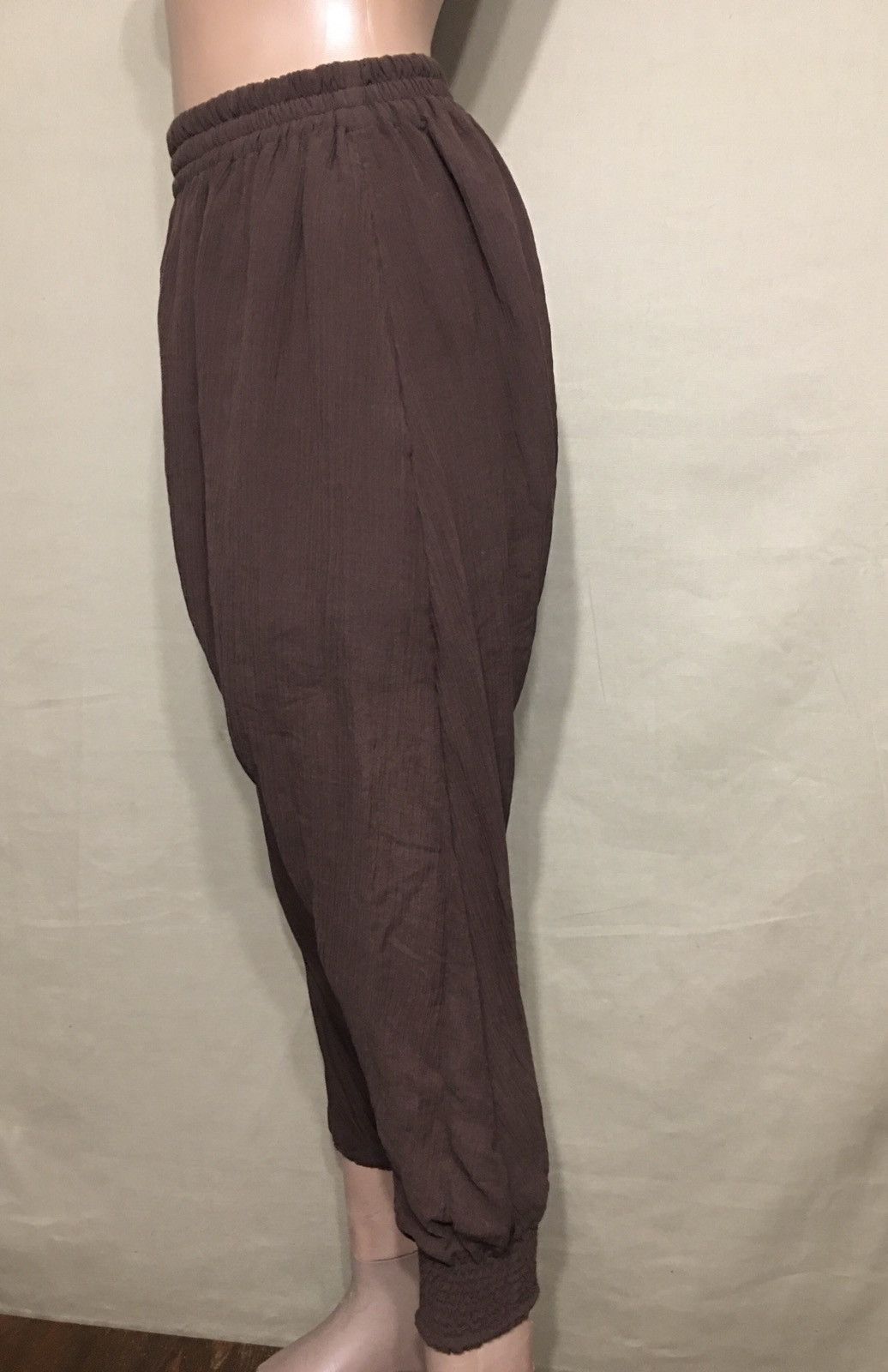 Designer MASSCOB Harem Designer Cotton Silk Linen Pants Size 34 / S Size 27" / US 4 / IT 40 - 3 Thumbnail
