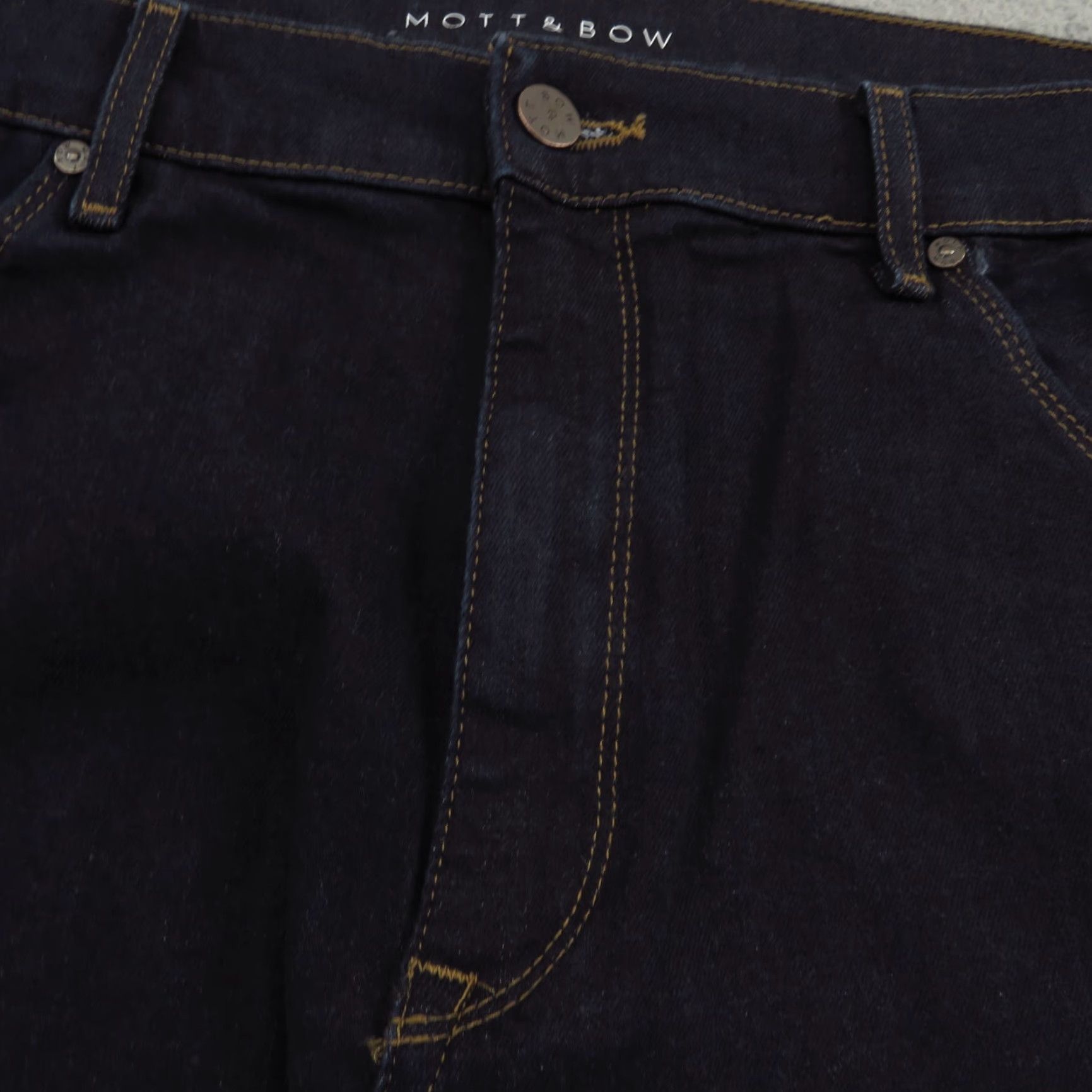 Mott & Bow Mott & Bow Jeans Men 40x32 Straight Blue Dark Indigo Wide Leg Stretch 5 Pocket Size US 40 / EU 56 - 6 Thumbnail