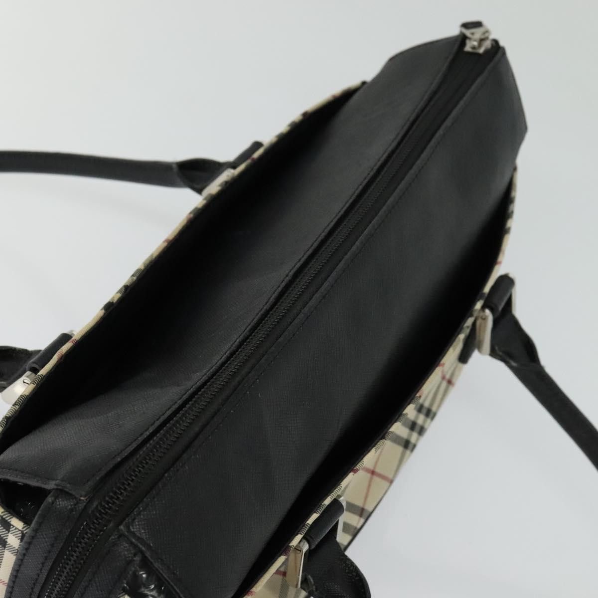 Burberry Burberry Nova Check Hand Bag Canvas Beige Black Size ONE SIZE - 6 Thumbnail