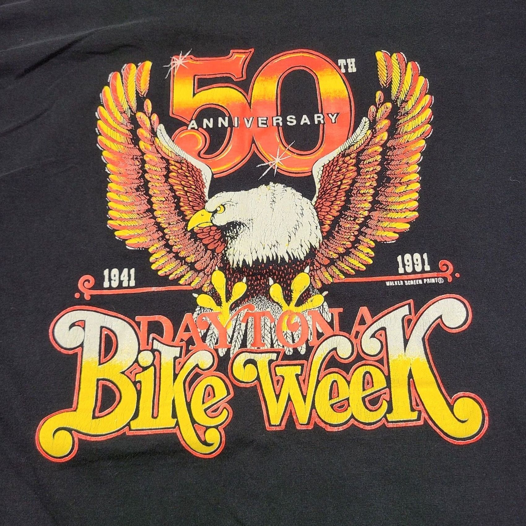 Vintage VINTAGE 1991 Bike Week Daytona Beach Florida USA Eagle Motorcycle Men Large Shirt Size US L / EU 52-54 / 3 - 2 Thumbnail