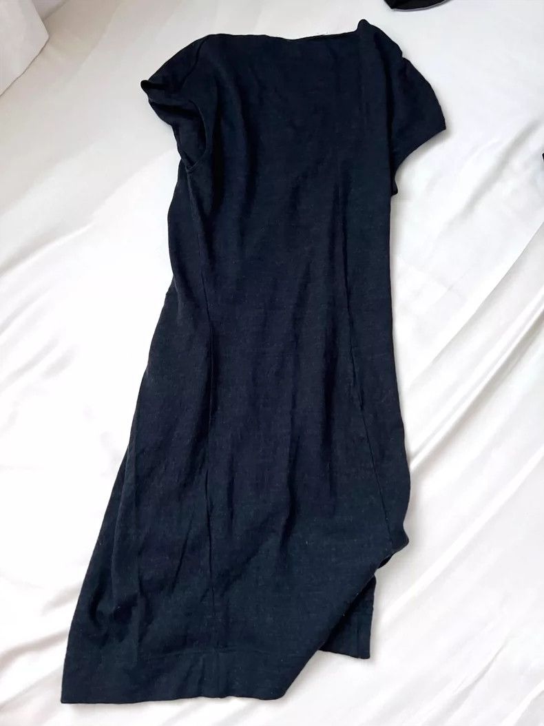 Helmut Lang HELMUT LANG sizeP Irregular wool dark blue dress Size XS / US 0-2 / IT 36-38 - 3 Thumbnail