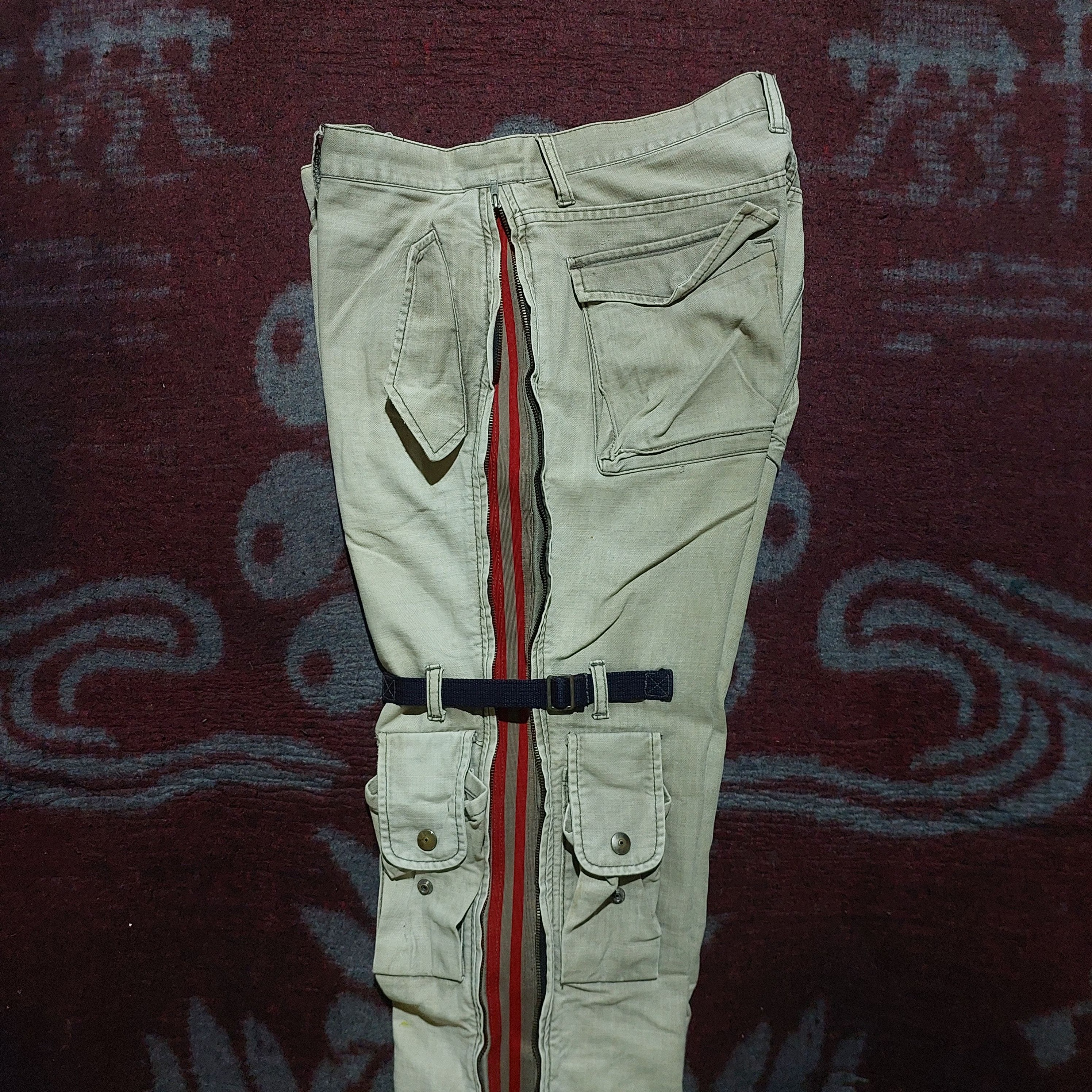 PPFM PPFM bondage zipper side distressed 3d pocket cargo pants Size US 33 - 8 Thumbnail