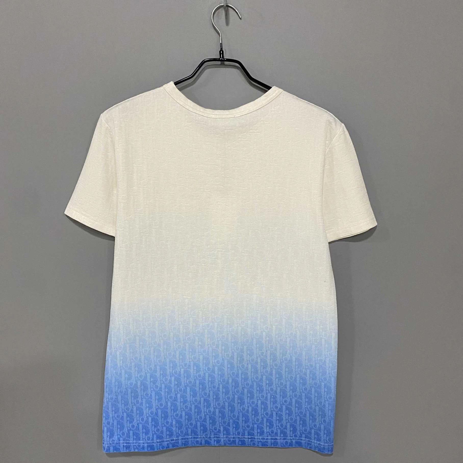 Dior Dior Oblique White Blue Gradient S/S Tee XS 98N Size US XS / EU 42 / 0 - 3 Thumbnail