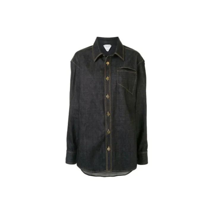 Bottega Veneta Bottega Veneta Women's Button-Up Shirt in Blue Size S / US 4 / IT 40 - 1 Thumbnail