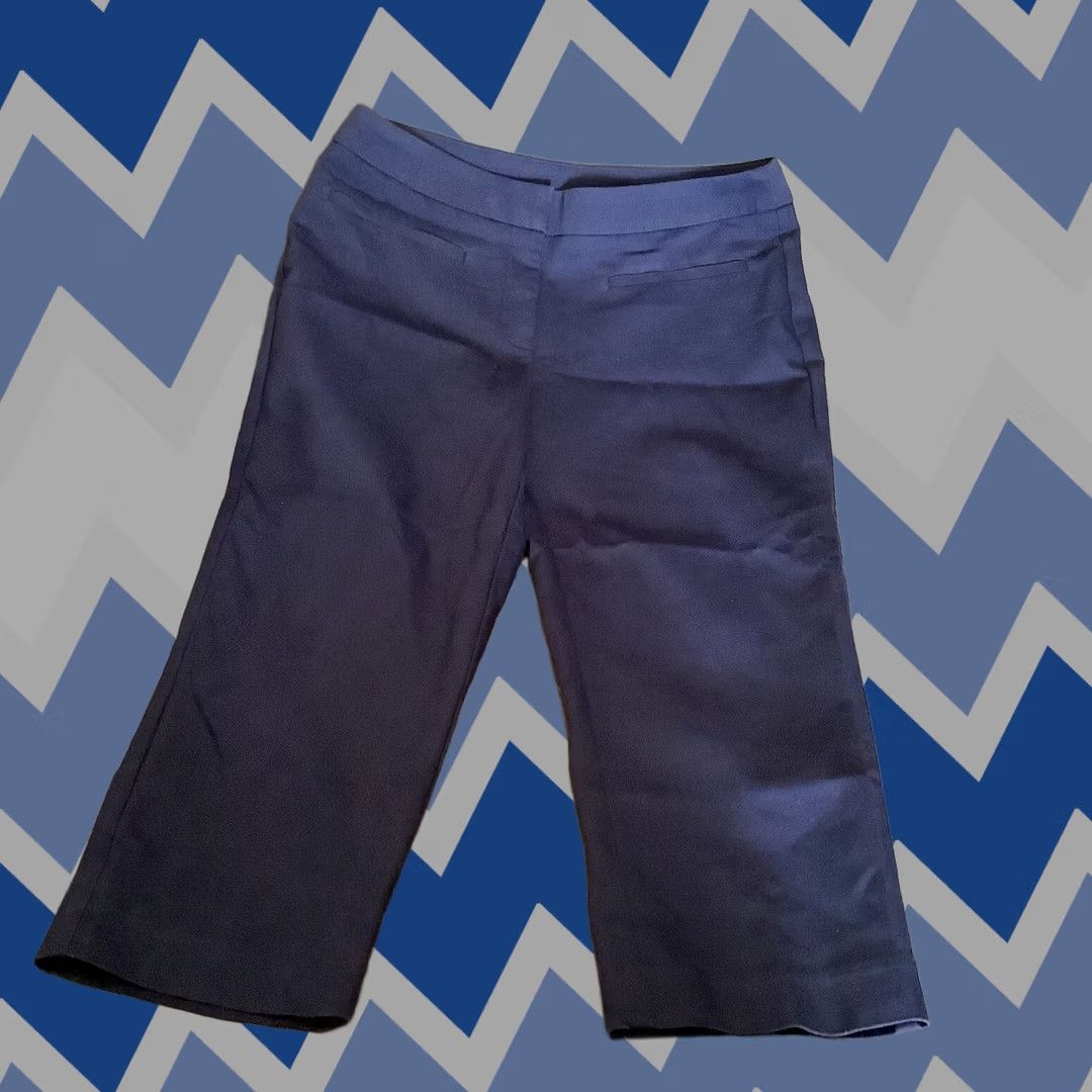 Vintage Chico's Dress Pants Womens 00 Slim Straight Flat Front Zip 19" Inseam Cotton Blend Blue Size 24" / US 00 / IT 34 - 1 Thumbnail