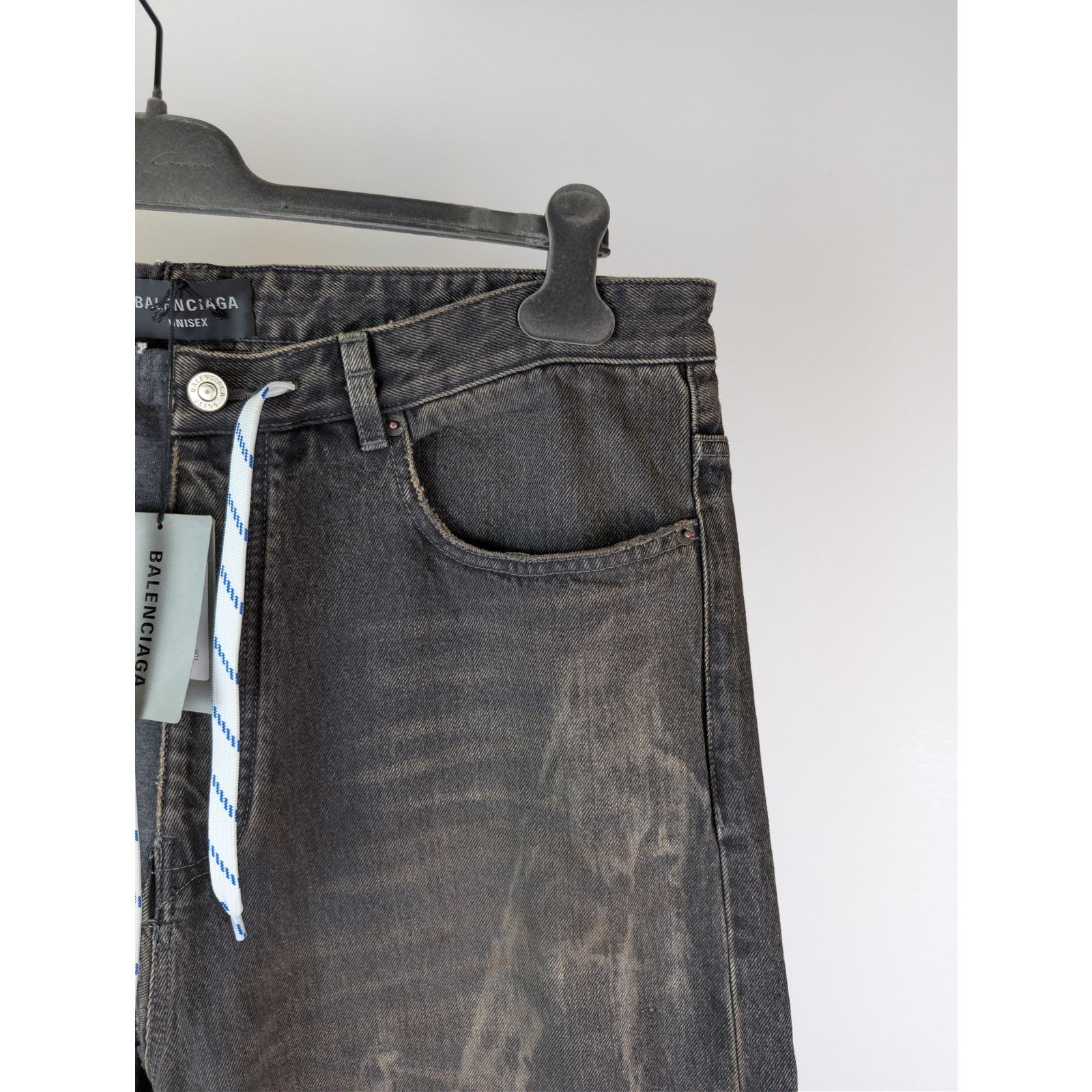 Balenciaga o1rshd1 Hybrid Baggy Pants in Dirty Bath Water Size US 34 / EU 50 - 4 Thumbnail