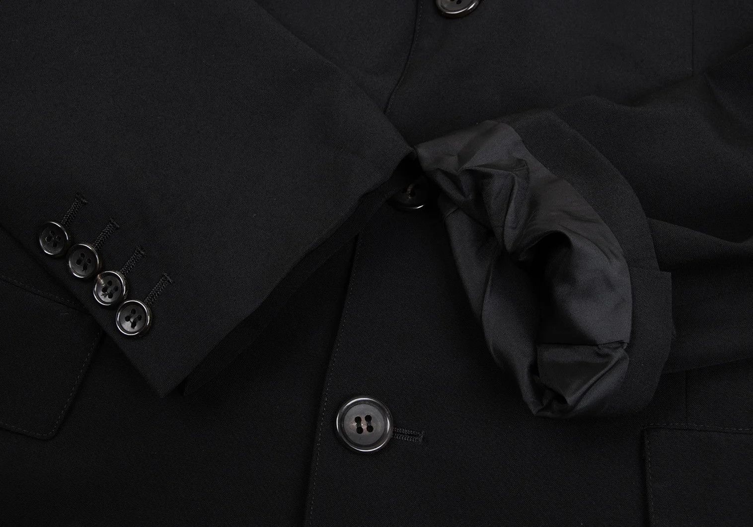 Jean Paul Gaultier Border Lining Wool Jacket in Black Size 52 Size US L / EU 52-54 / 3 - 7 Thumbnail