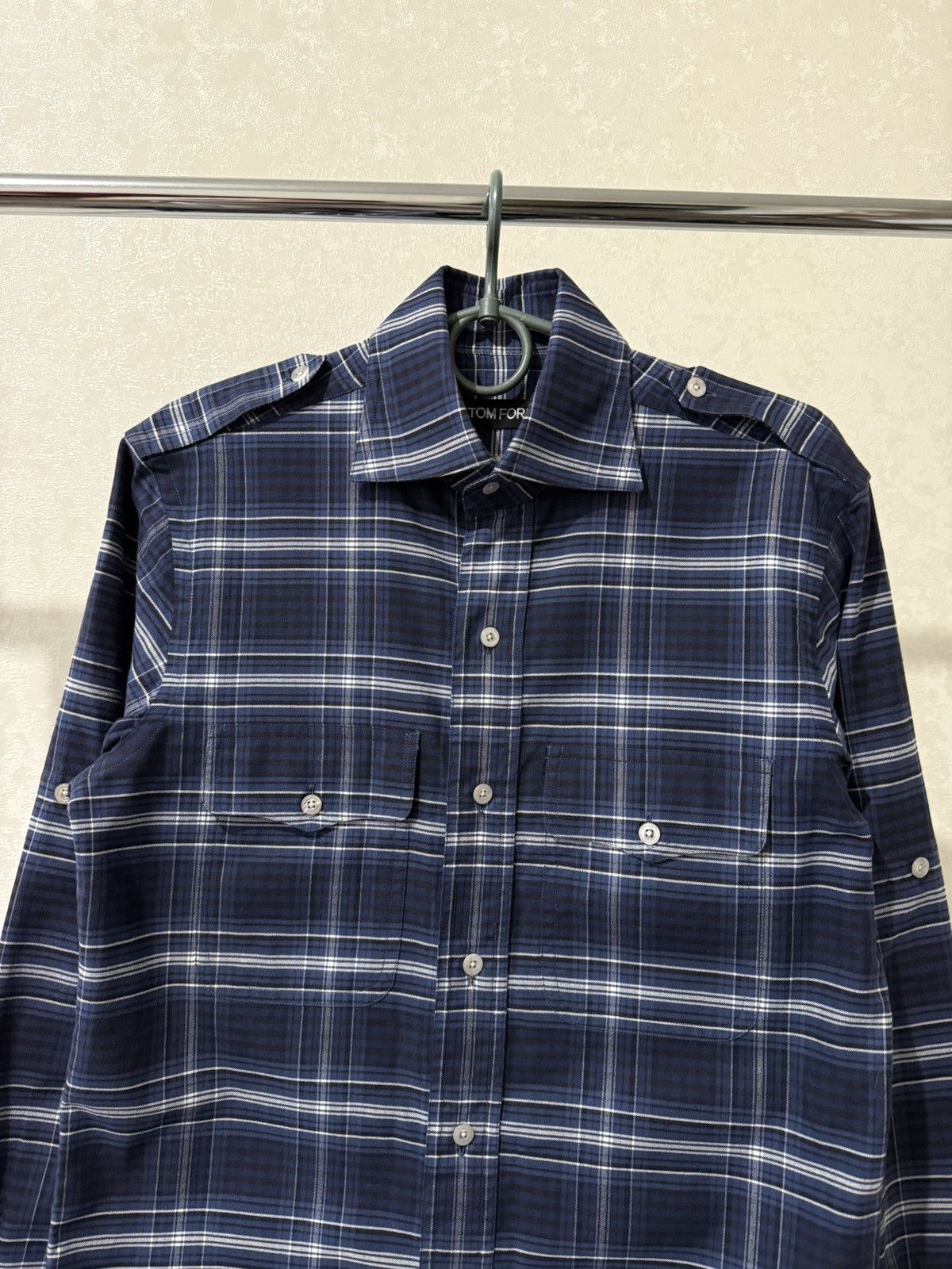 Tom Ford TOM FORD OVERSHIRT SHIRT LUXURY JACKET BLUE BUTTON UP MEN’S Size US M / EU 48-50 / 2 - 3 Thumbnail