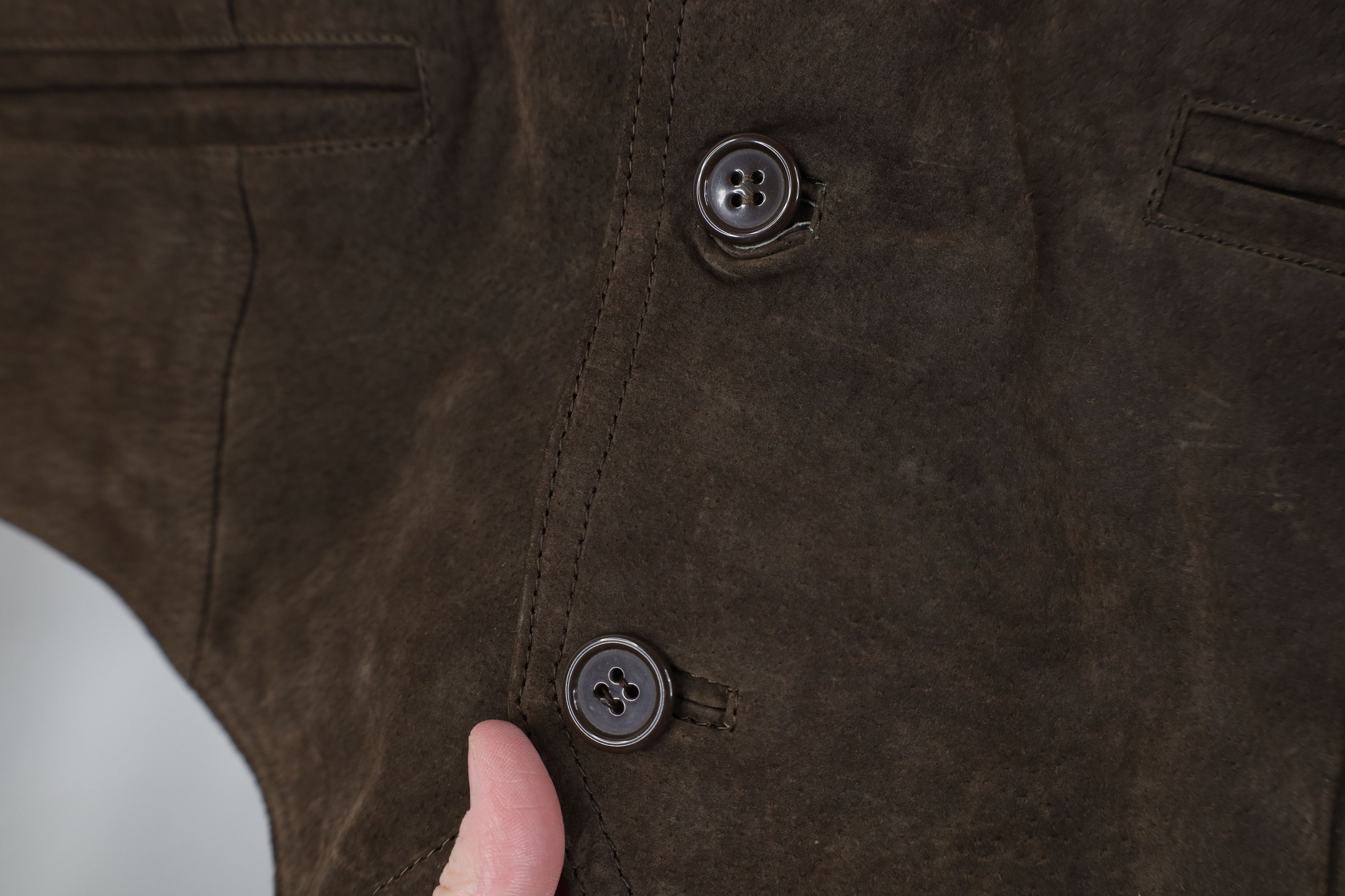 Vintage Vintage 90s Streetwear Suede Leather Buckle Back Vest Jacket Size US XL / EU 56 / 4 - 5 Thumbnail