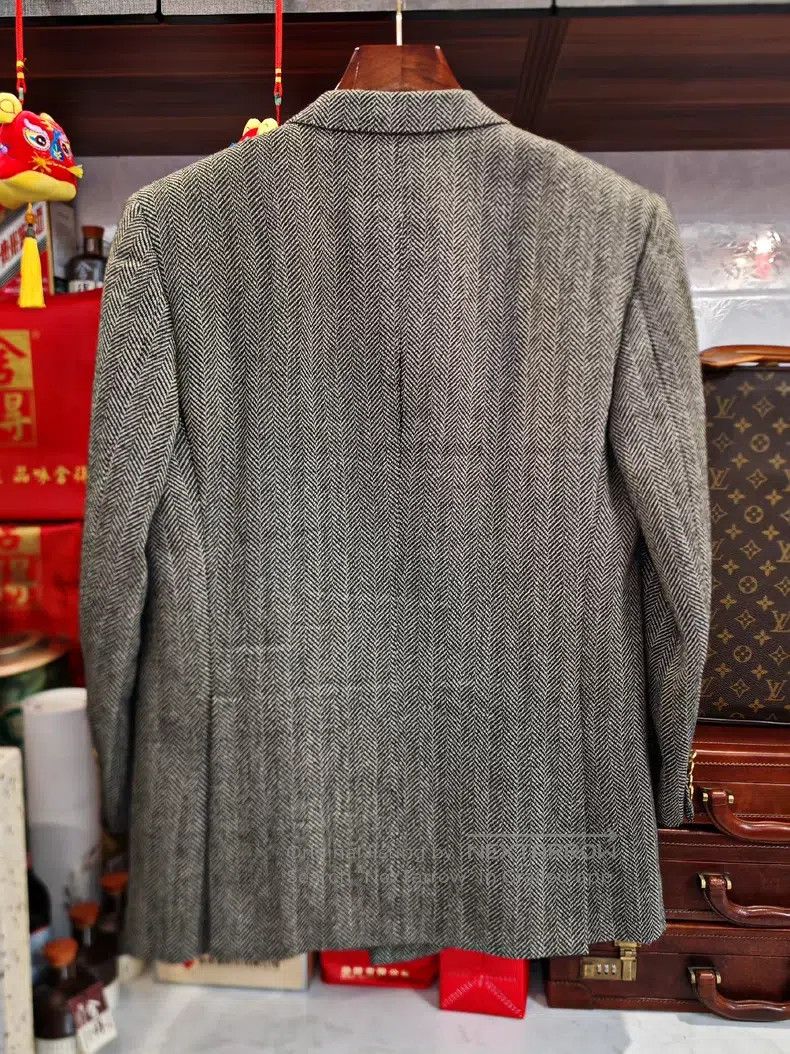 Brioni Brioni Alpaca herringbone winter coat Size US XXL / EU 58 / 5 - 3 Thumbnail